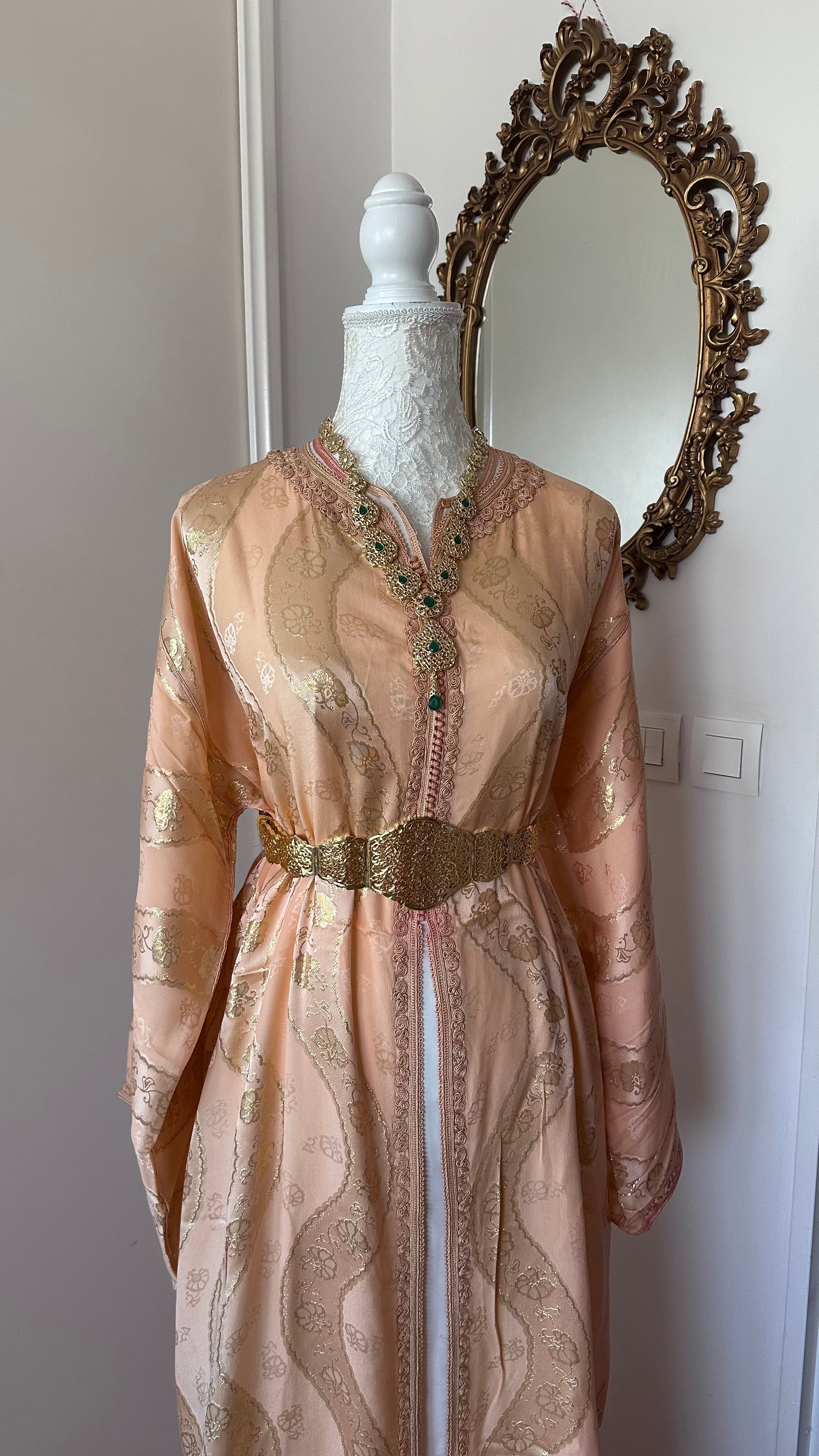 Takchita vintage saumon jawhara – Réf. TAK-022
