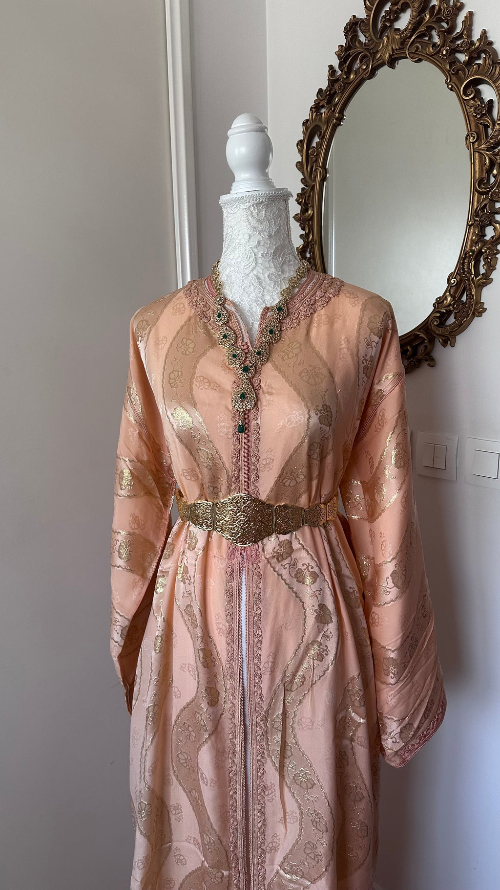 Takchita vintage saumon jawhara – Réf. TAK-022