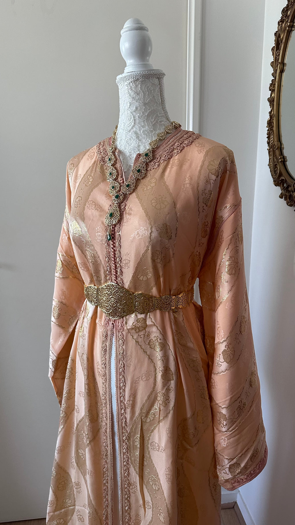 Takchita vintage saumon jawhara – Réf. TAK-022