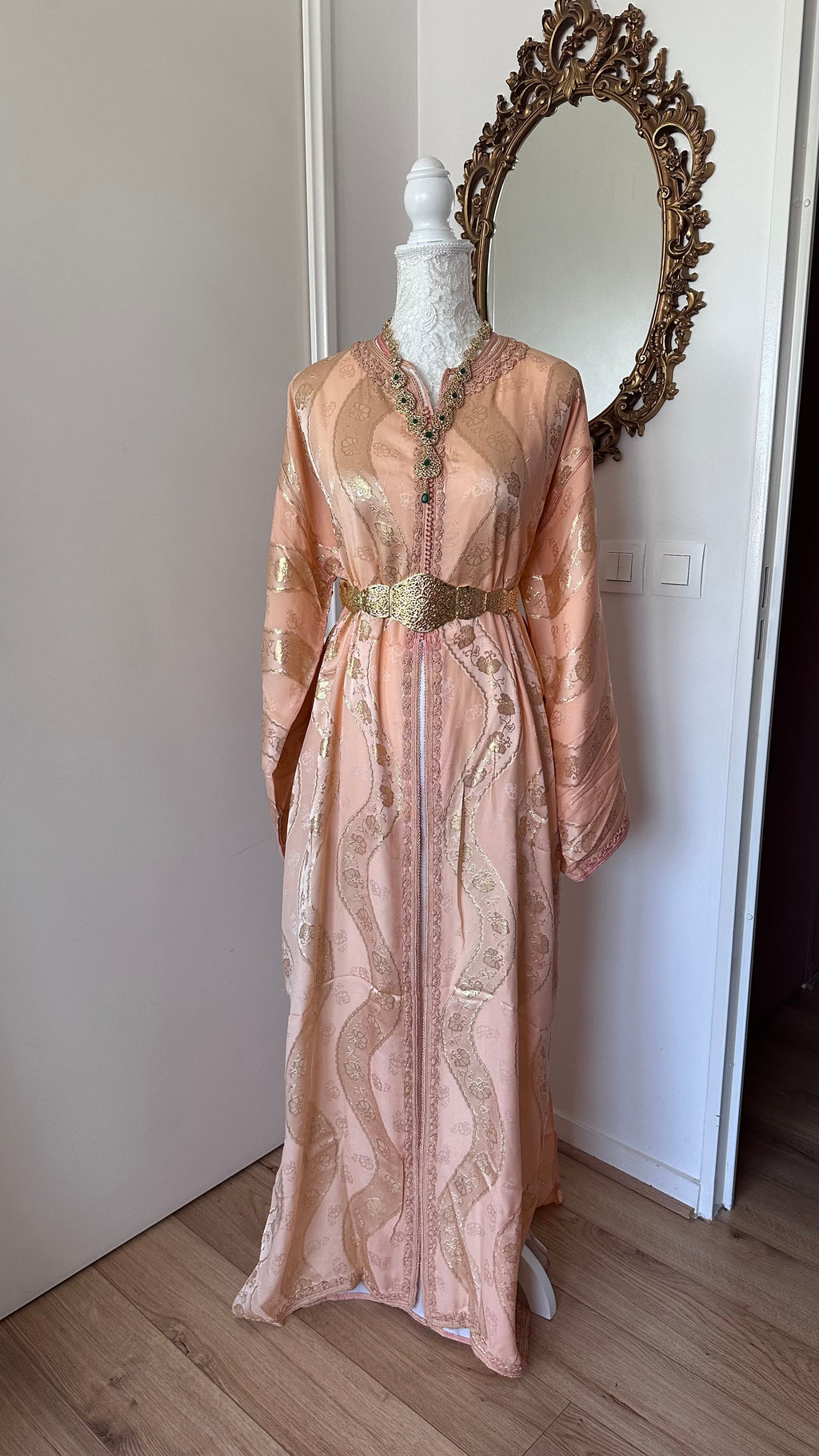 Takchita vintage saumon jawhara – Réf. TAK-022
