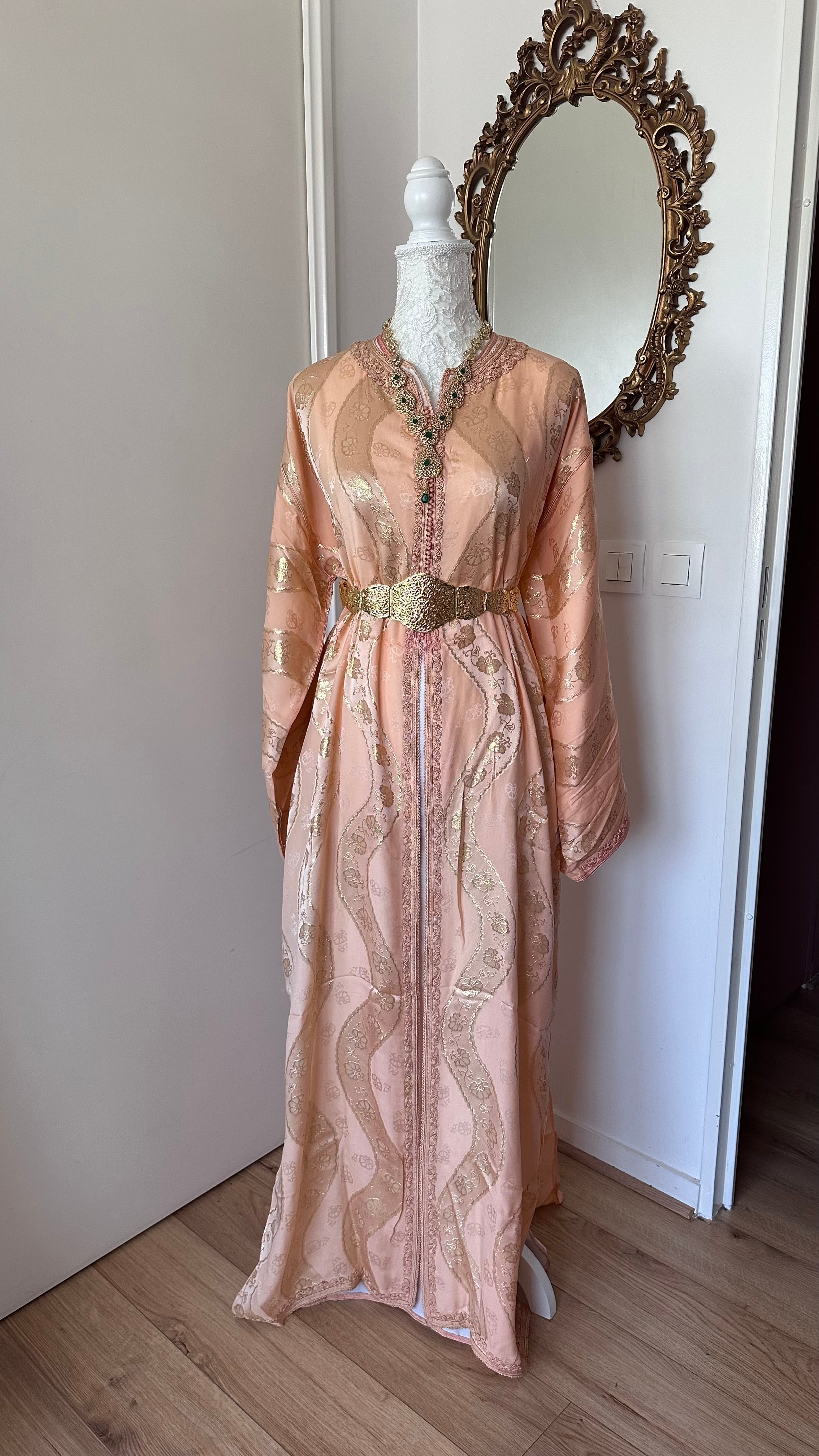 Takchita vintage saumon jawhara – Réf. TAK-022