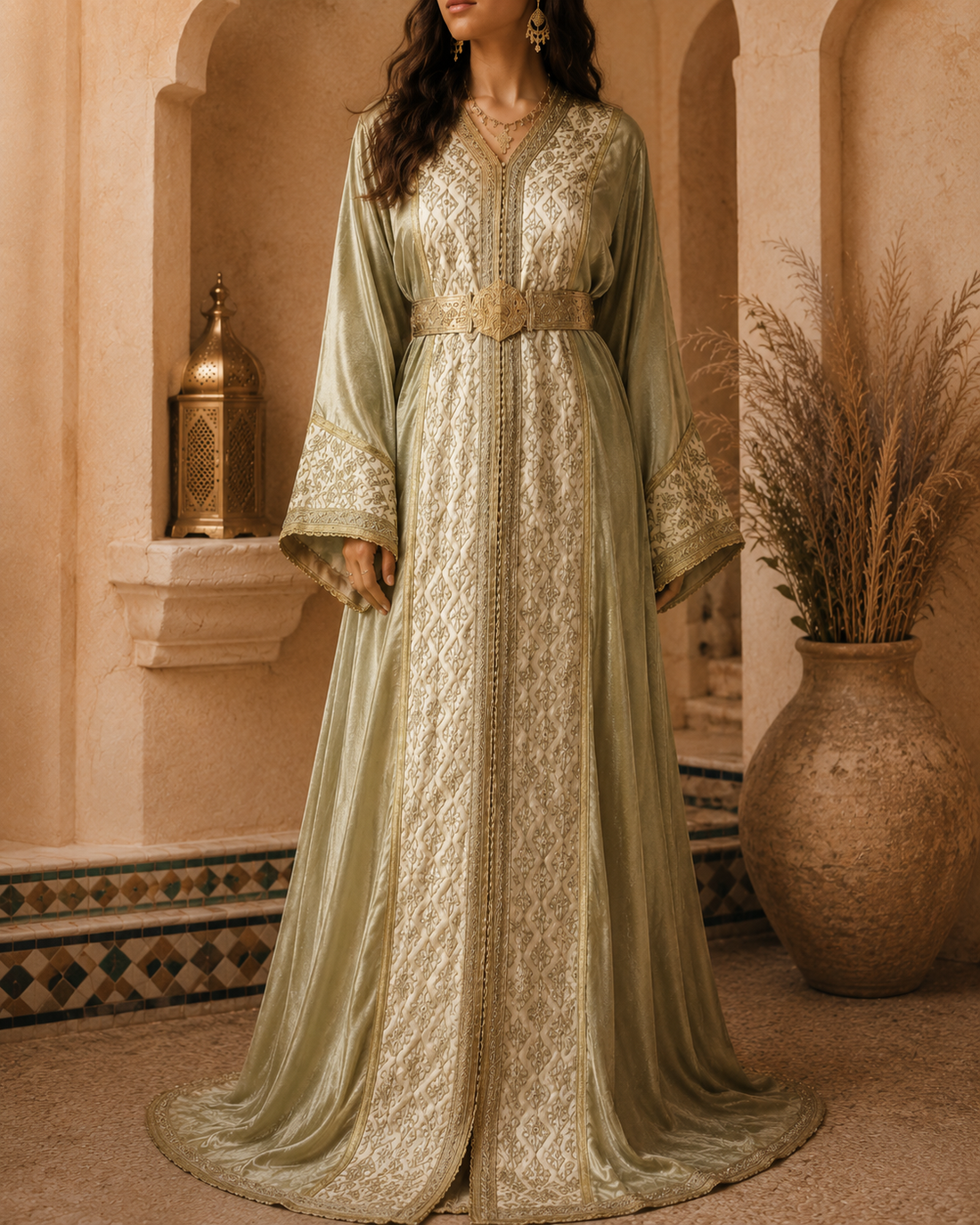 Caftan marocain vintage traditionnel