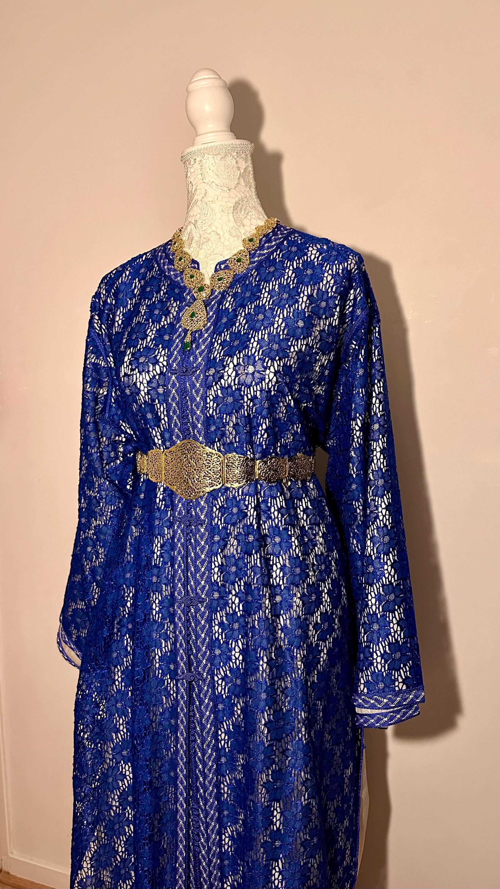 Takchita marocaine vintage bleu – TAK-044 - photo 4