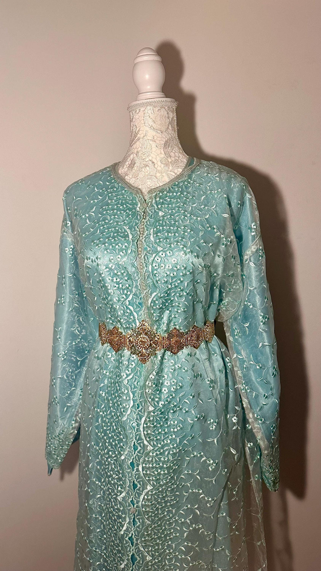 Takchita marocaine vintage bleu – TAK-036 - photo 2