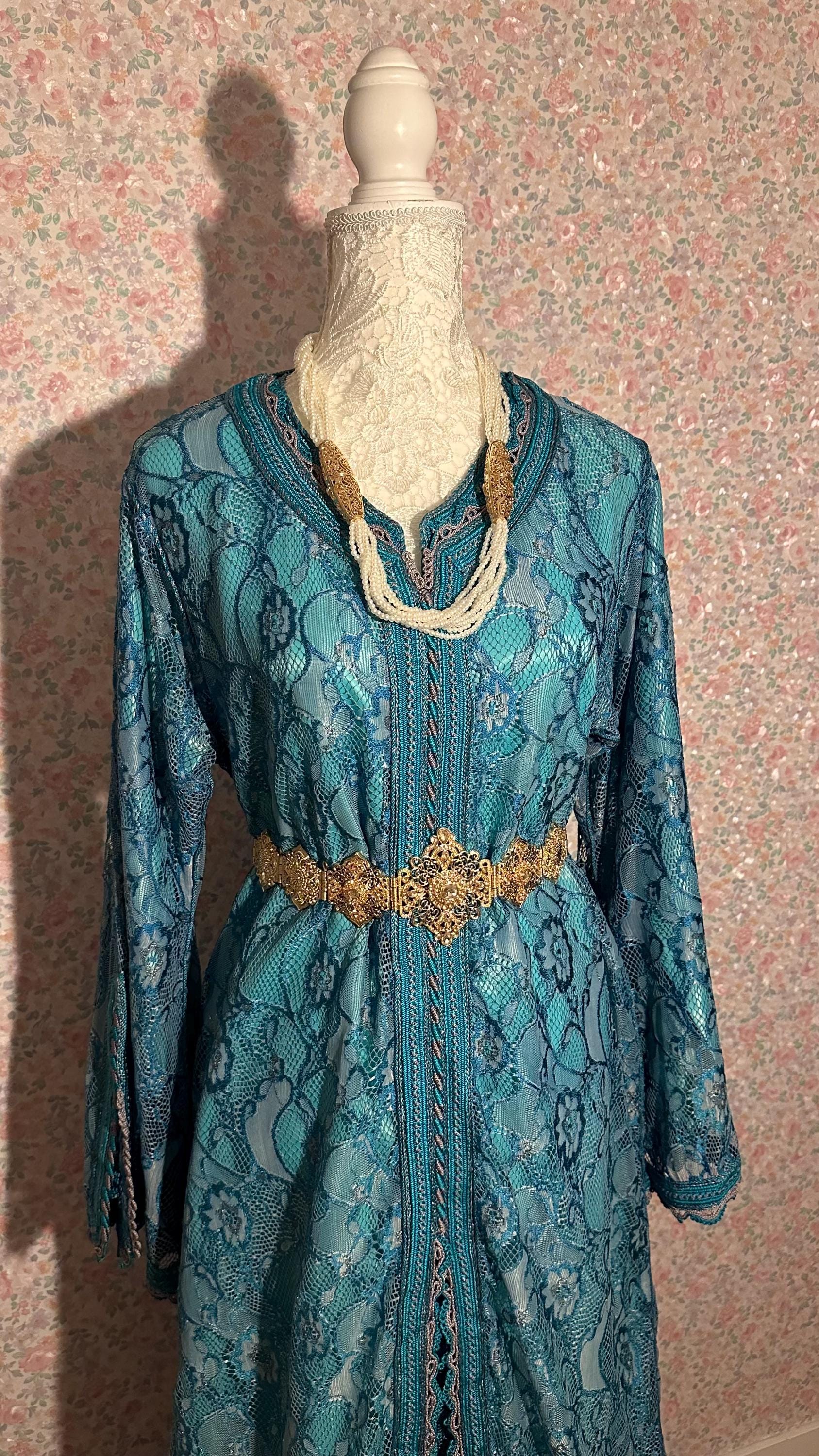 Takchita marocaine vintage bleu – TAK-033 - photo 3