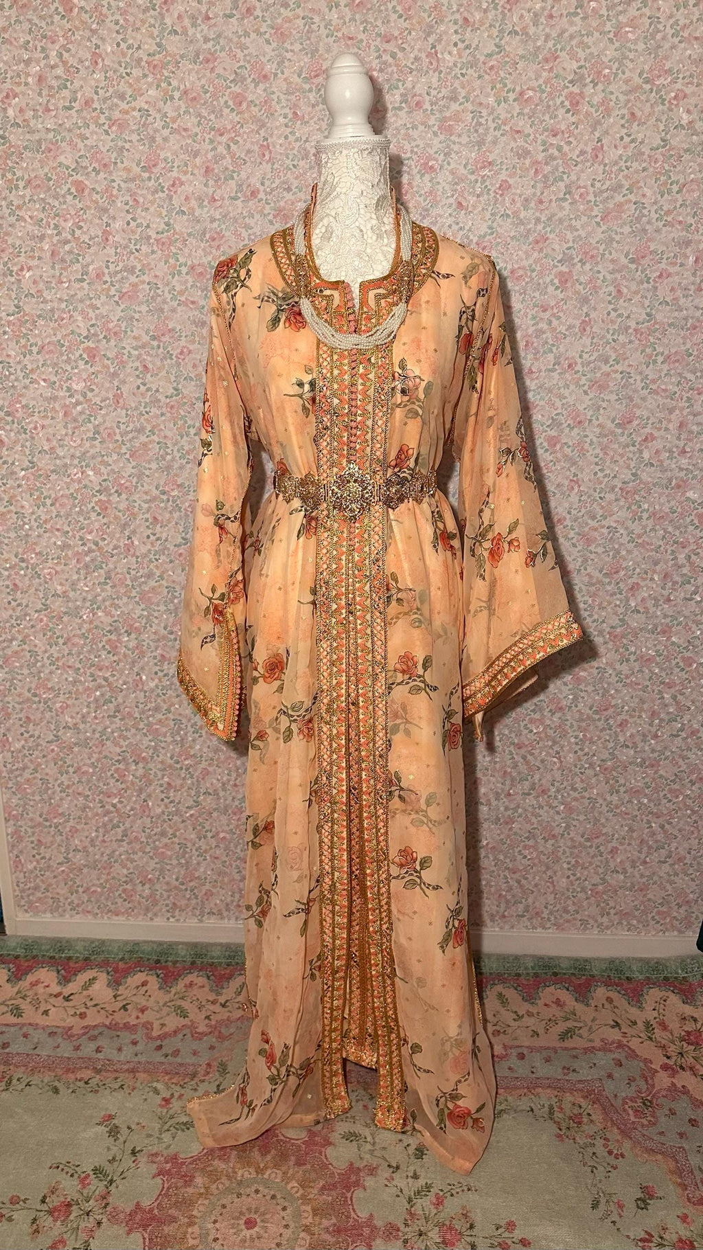 Takchita marocaine vintage pêche – TAK-030 - photo 3