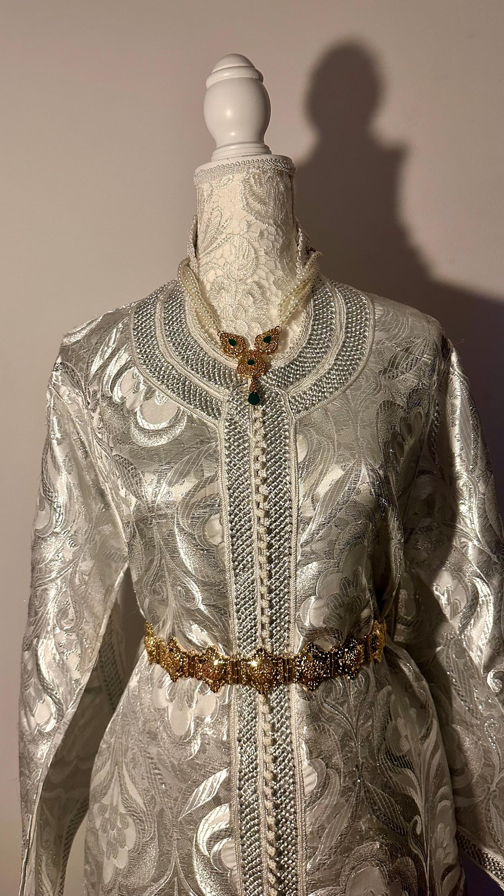 Caftan marocain vintage argenté – CAF-011 - photo 5