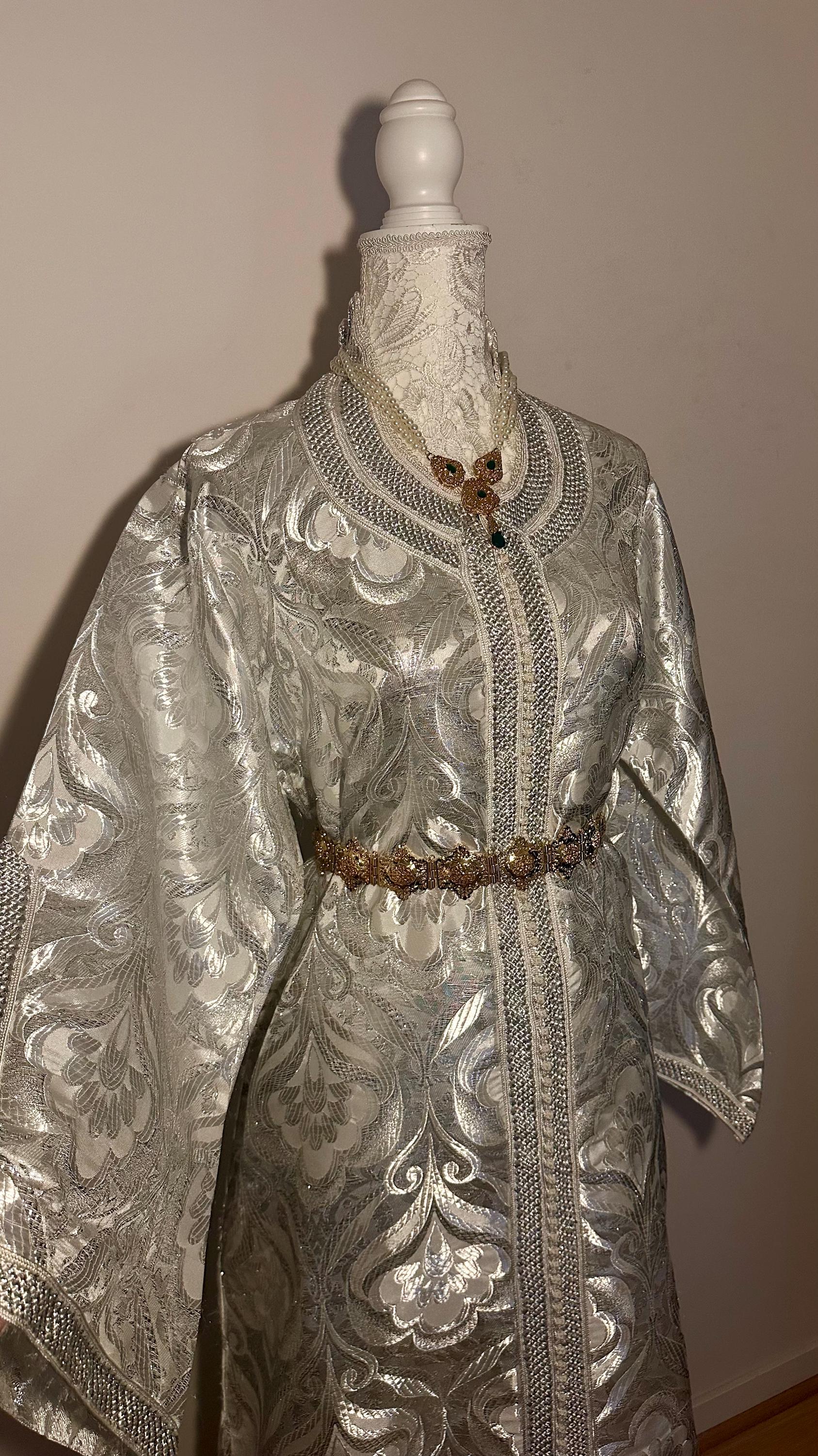 Caftan marocain vintage argenté – CAF-011 - photo 4