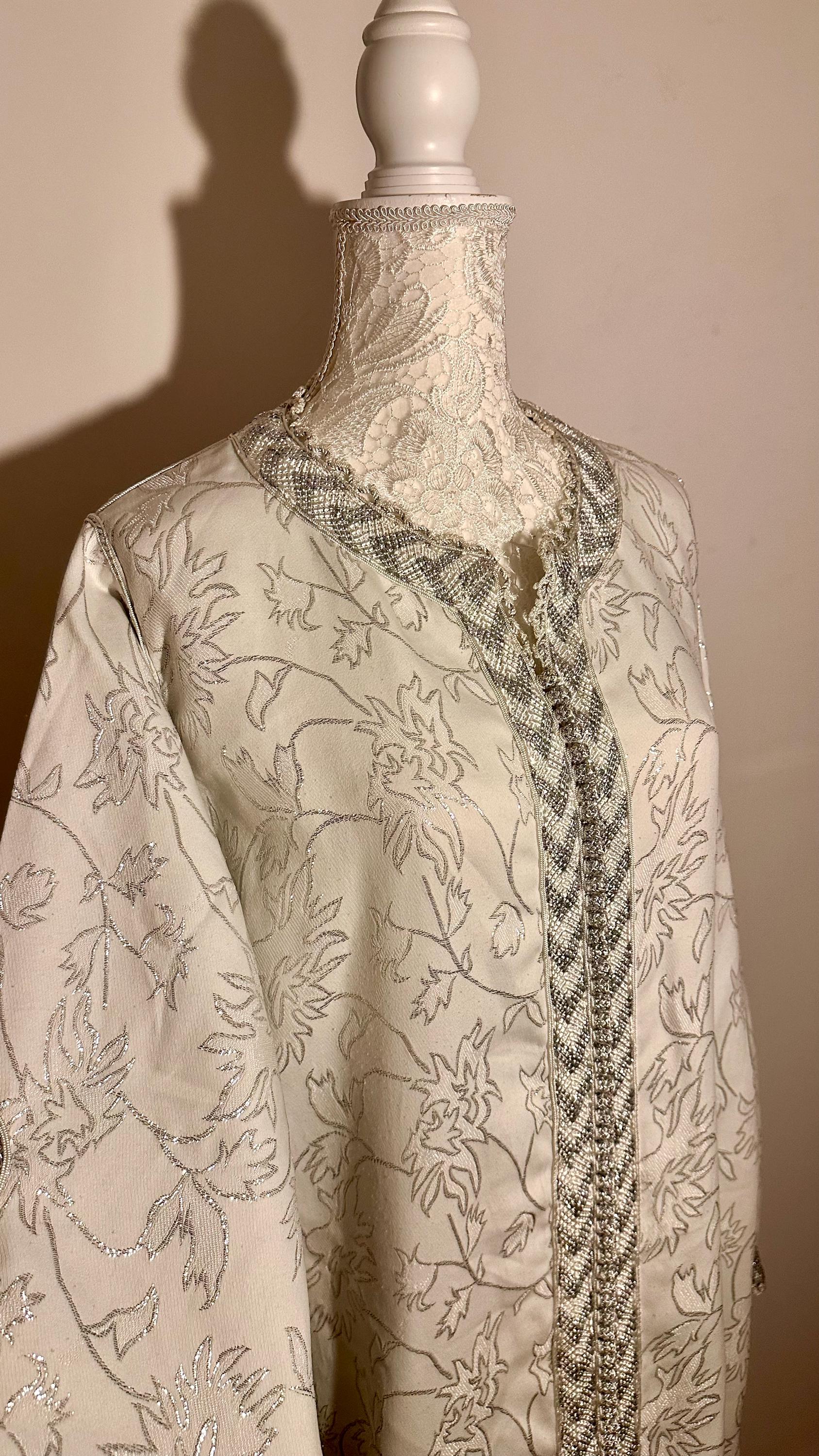 Caftan marocain vintage blanc – CAF-012 - photo 2