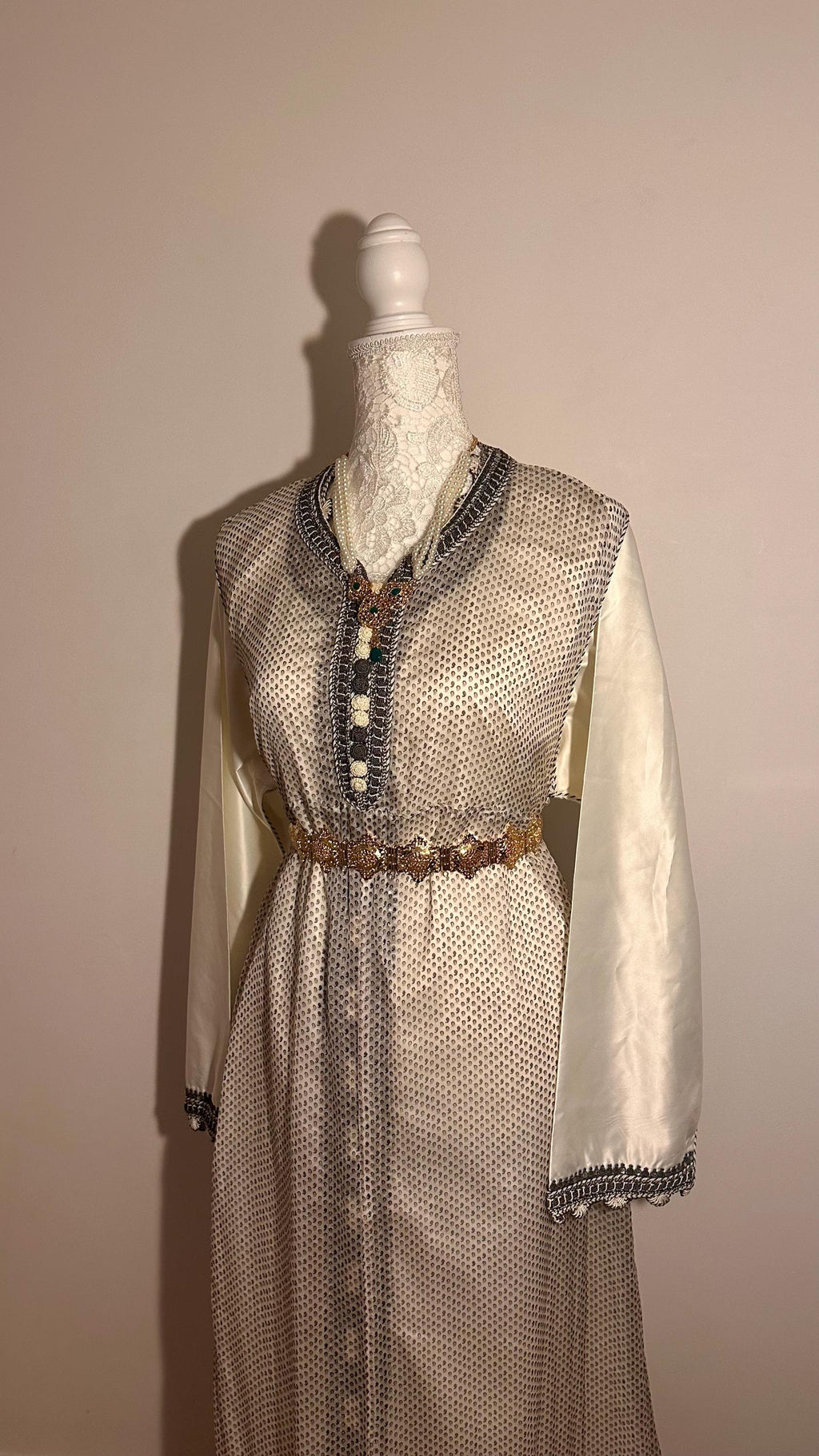 Takchita marocaine vintage blanc – TAK-029 - photo 3