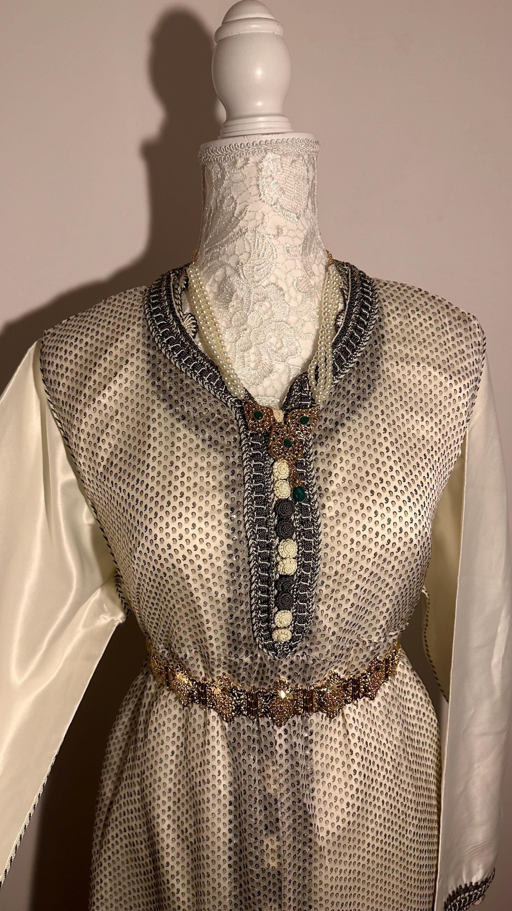 Takchita marocaine vintage blanc – TAK-029 - photo 2