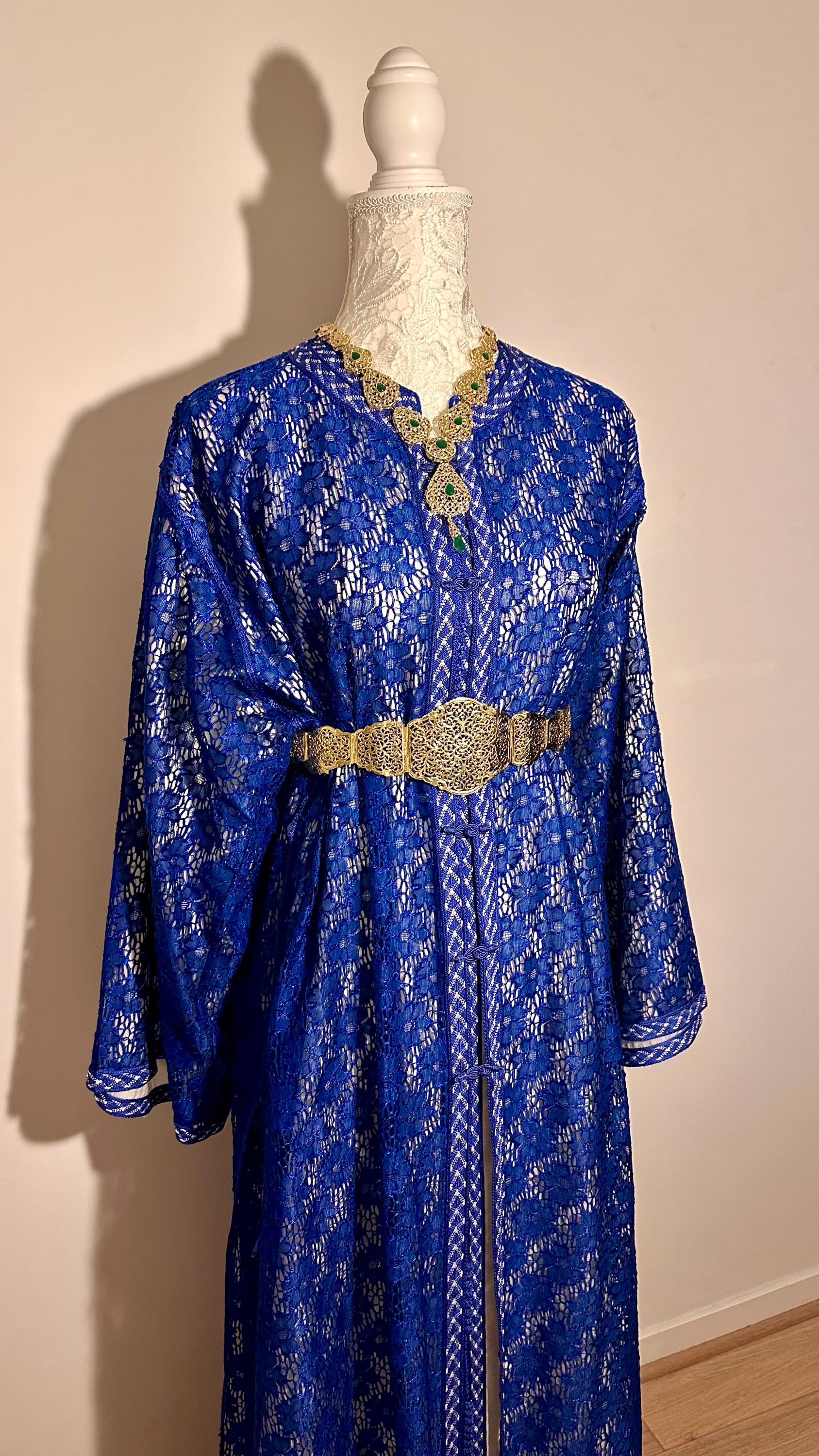 Takchita marocaine vintage bleu – TAK-044 - photo 2