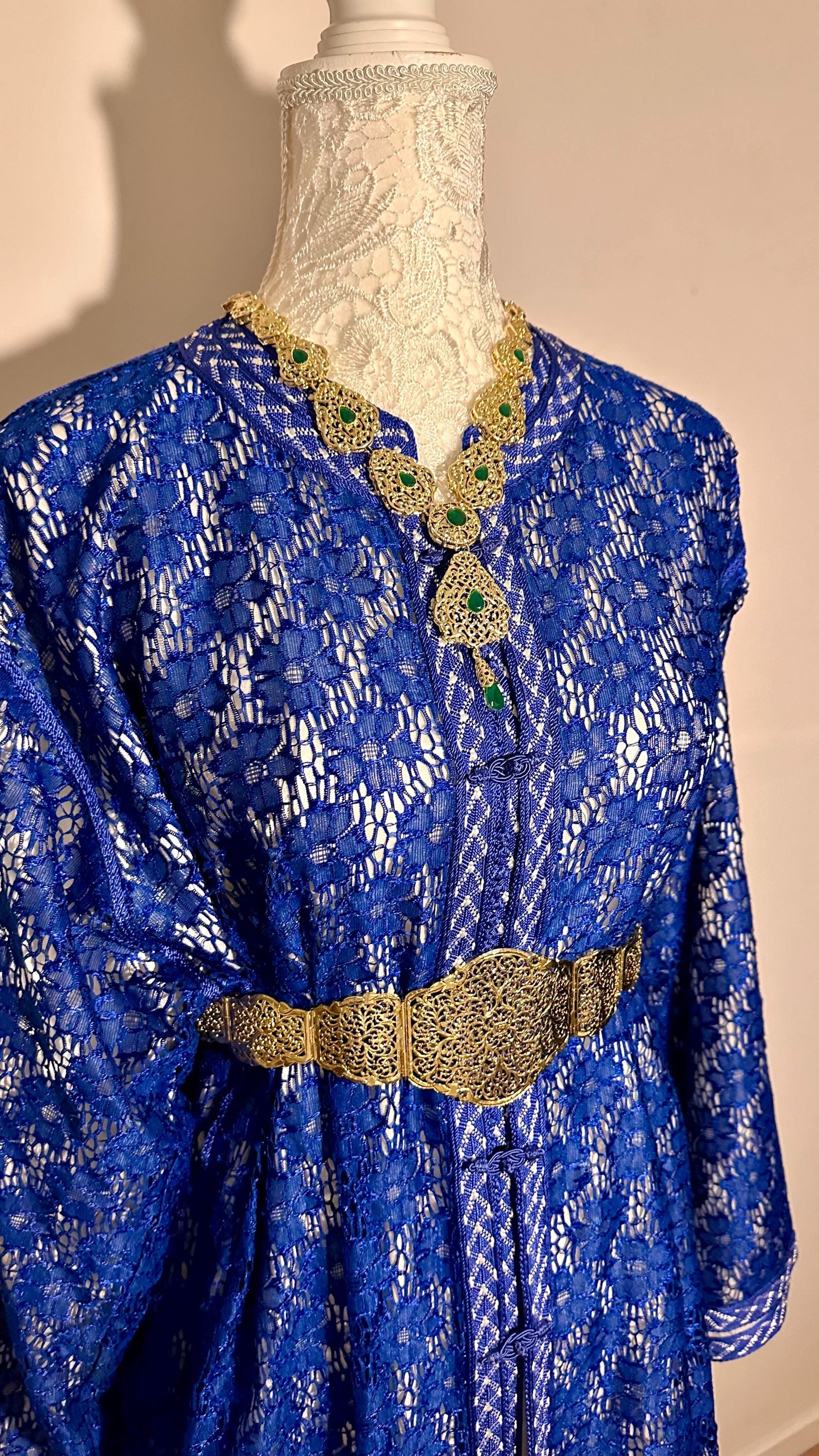 Takchita marocaine vintage bleu – TAK-044 - photo 3