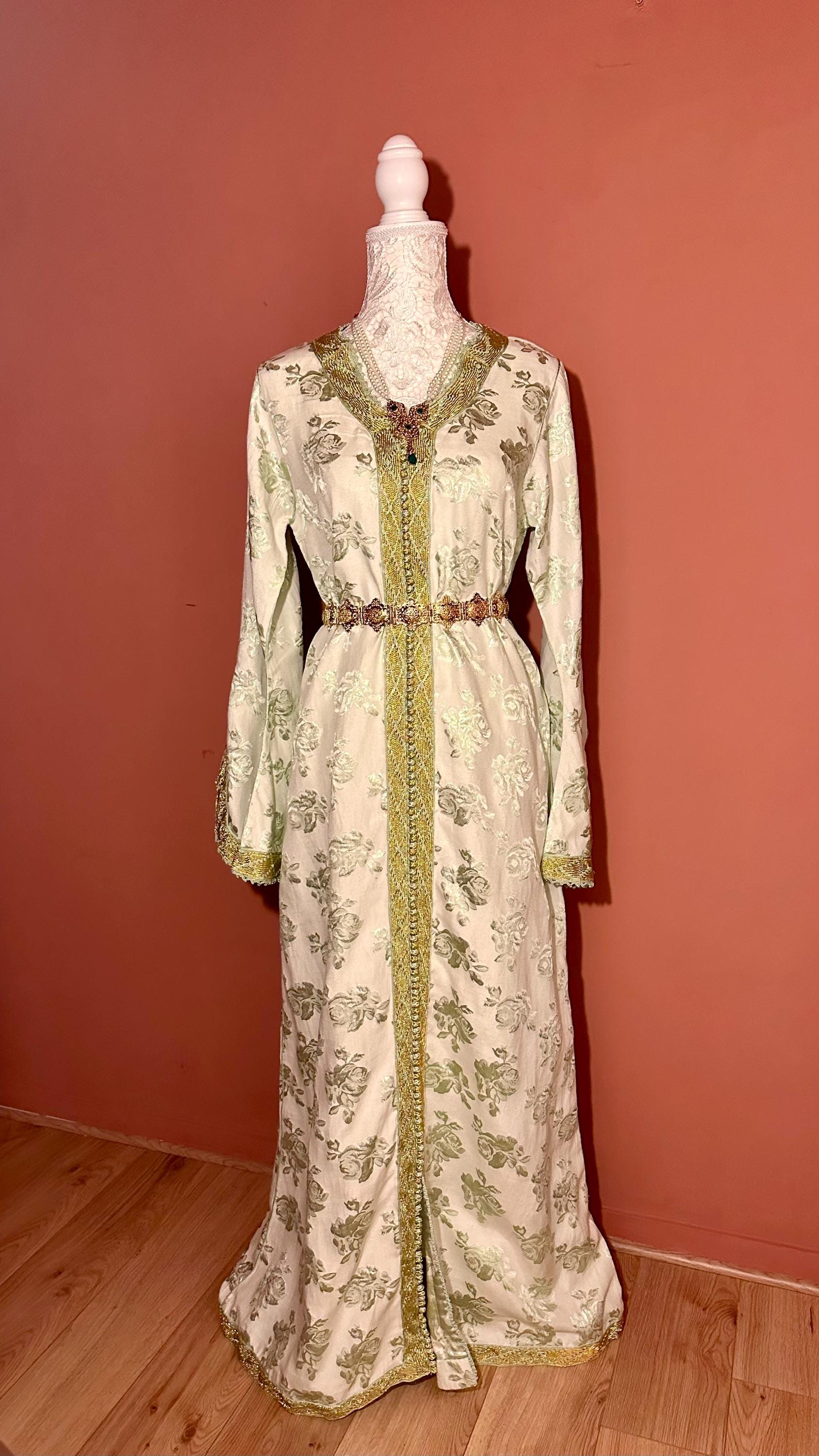 Caftan marocain vintage vert – CAF-009 - photo 4