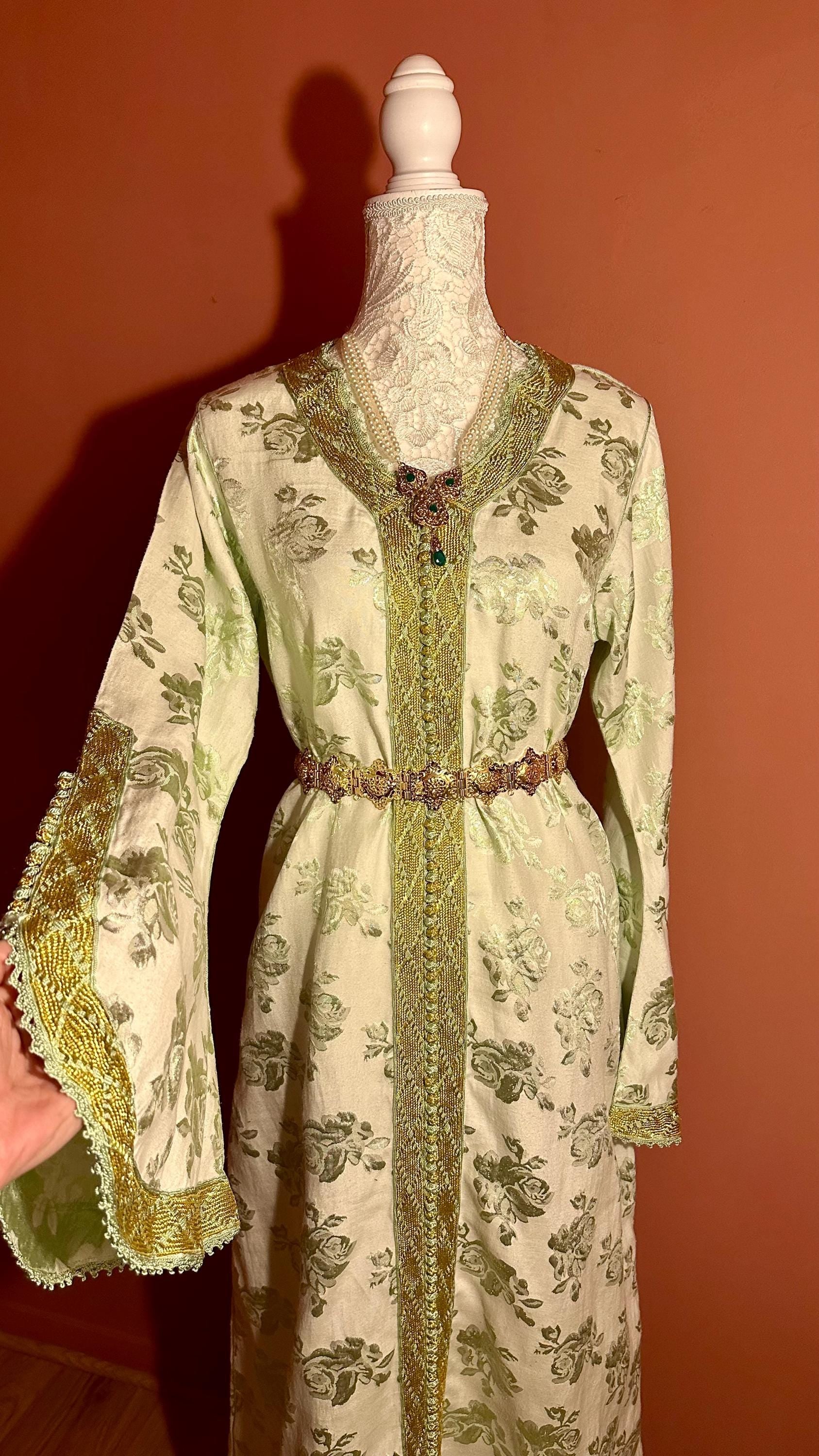 Caftan marocain vintage vert – CAF-009 - photo 1
