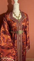 Takchita marocaine vintage rouge et jaune – TAK-035 - photo 1