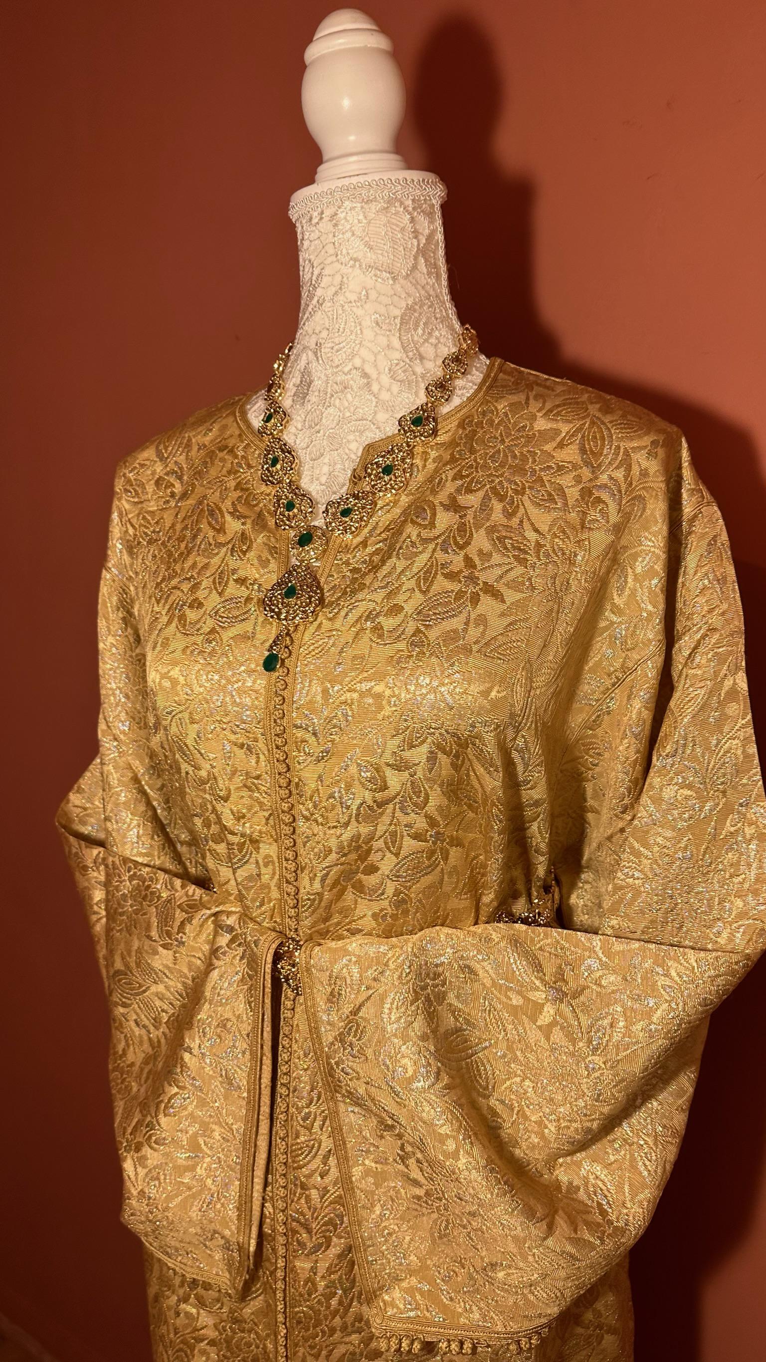 Caftan marocain vintage doré – CAF-006 - photo 4