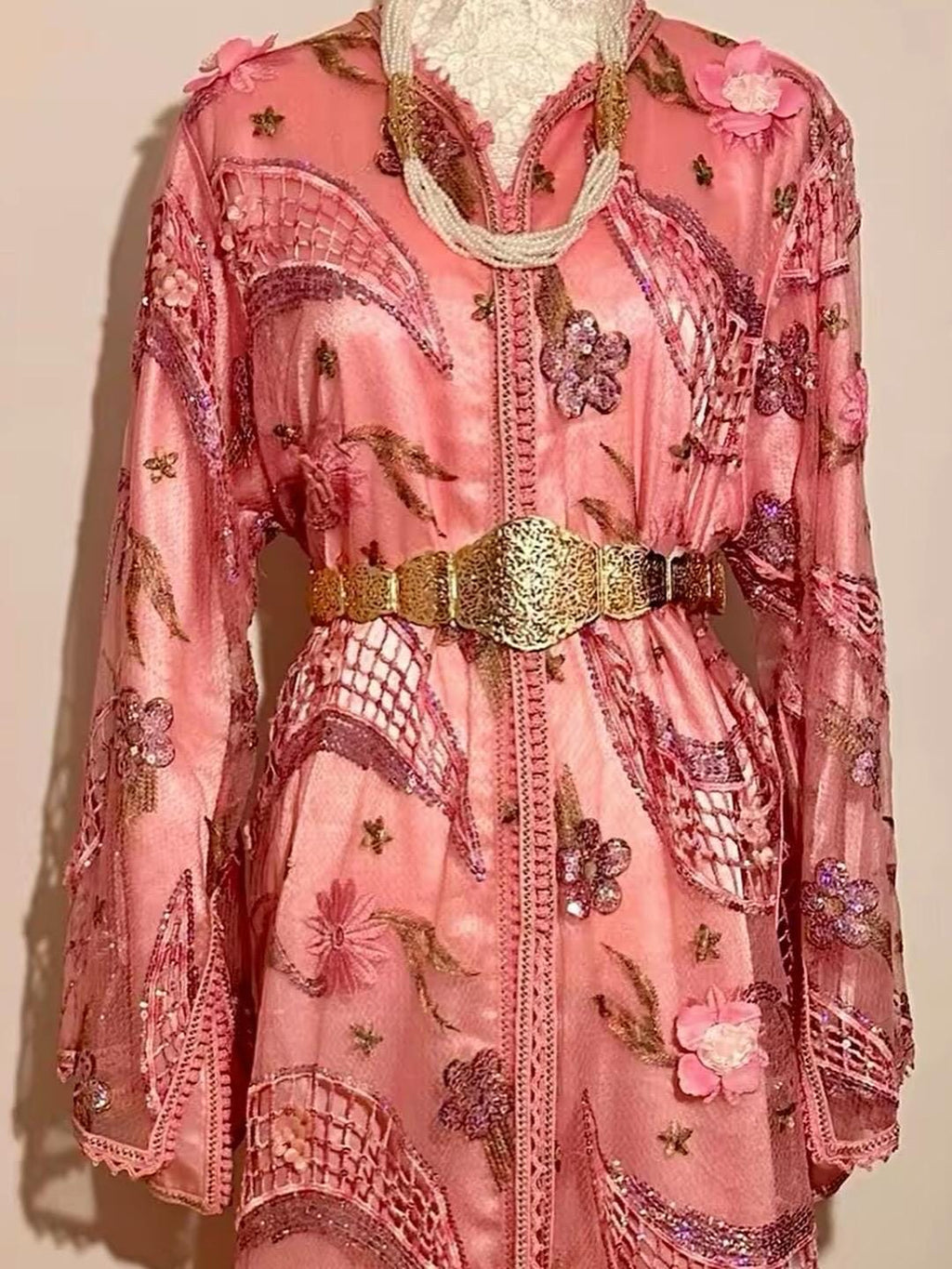 Takchita marocaine vintage rose – TAK-038 - photo 4
