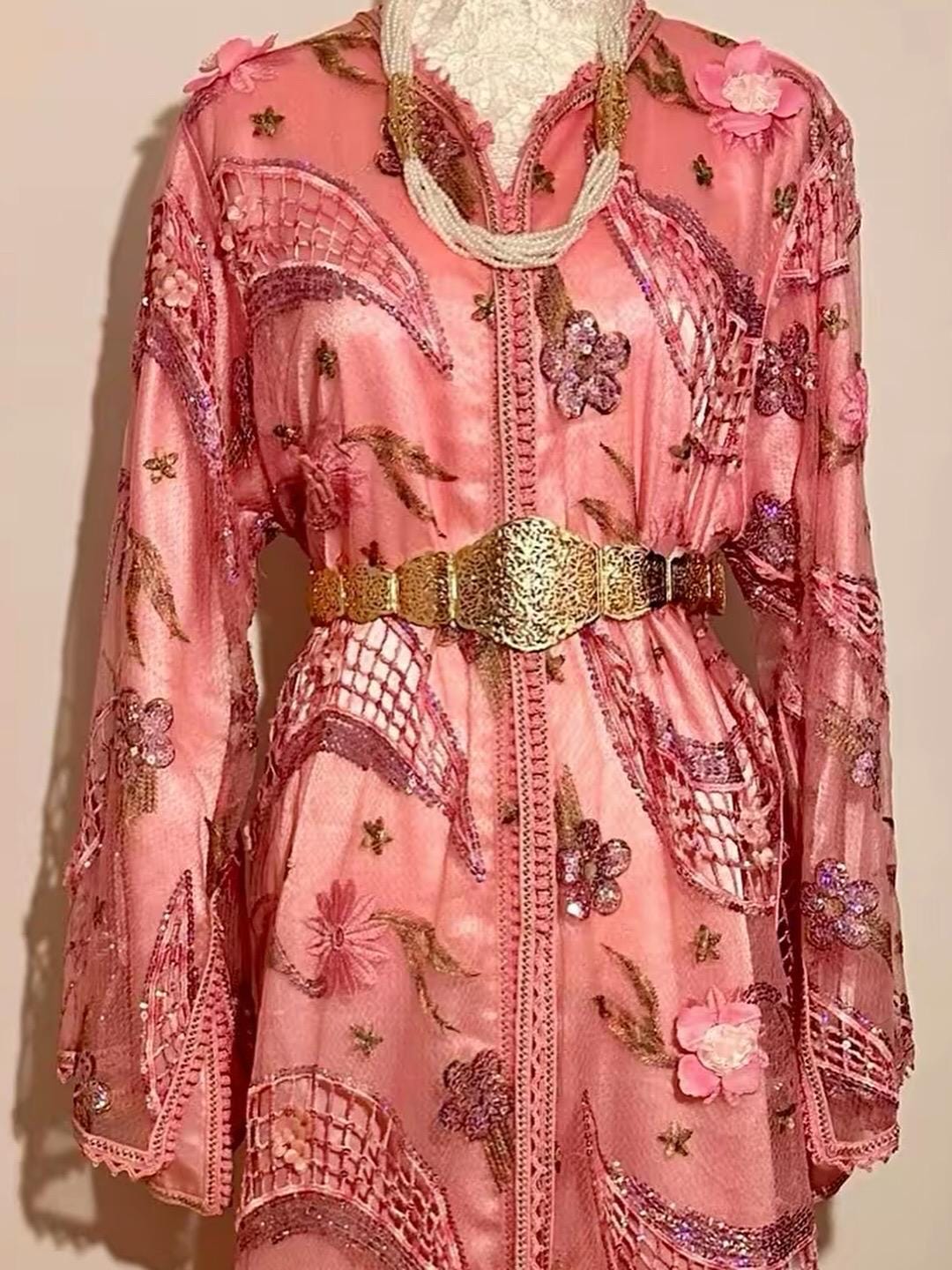 Takchita marocaine vintage rose – TAK-038 - photo 4
