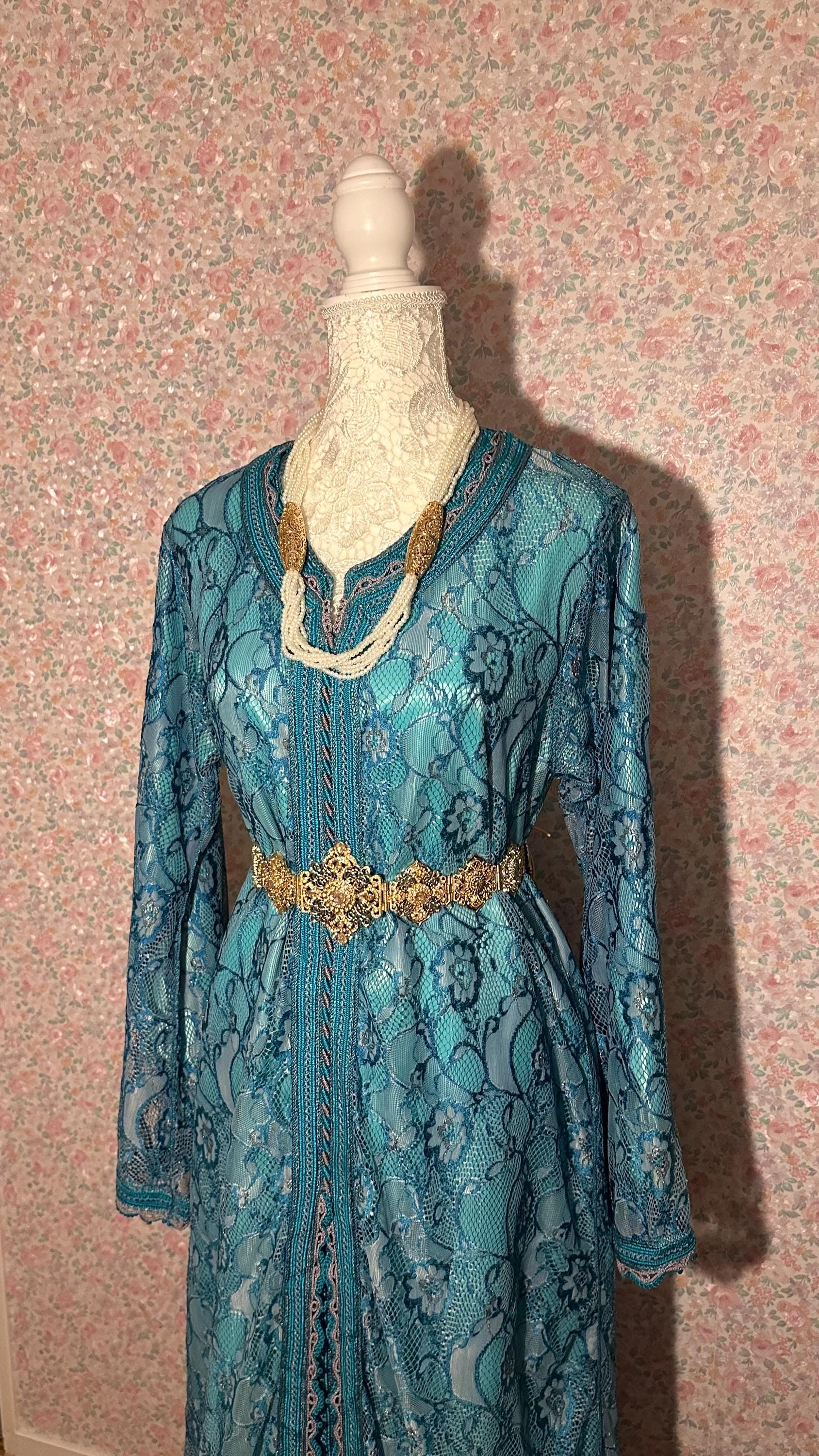 Takchita marocaine vintage bleu – TAK-033 - photo 5