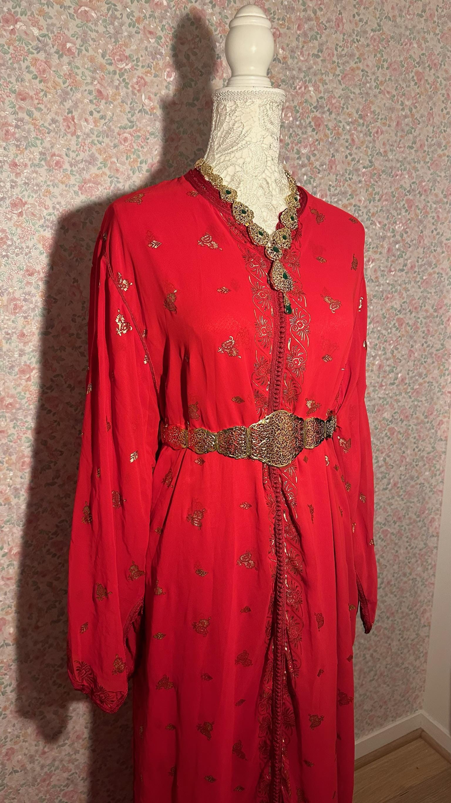 Takchita marocaine vintage rouge – TAK-034 - photo 2