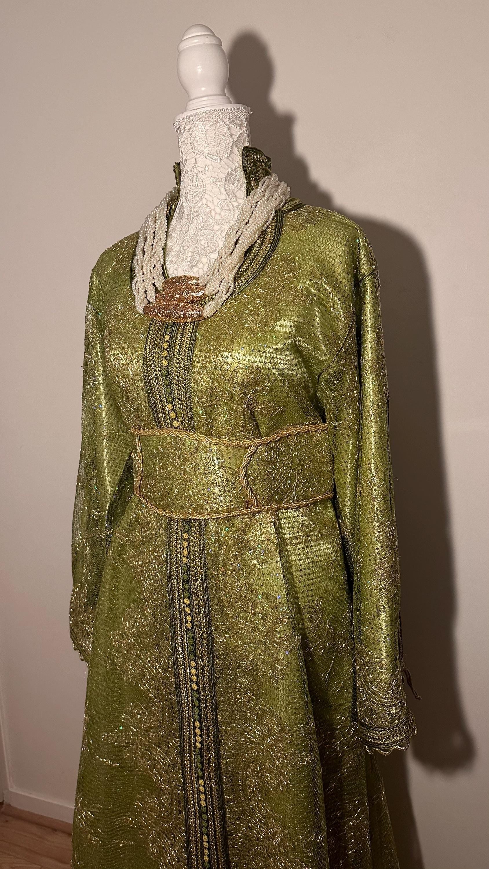 Takchita marocaine vintage vert – TAK-041 - photo 3
