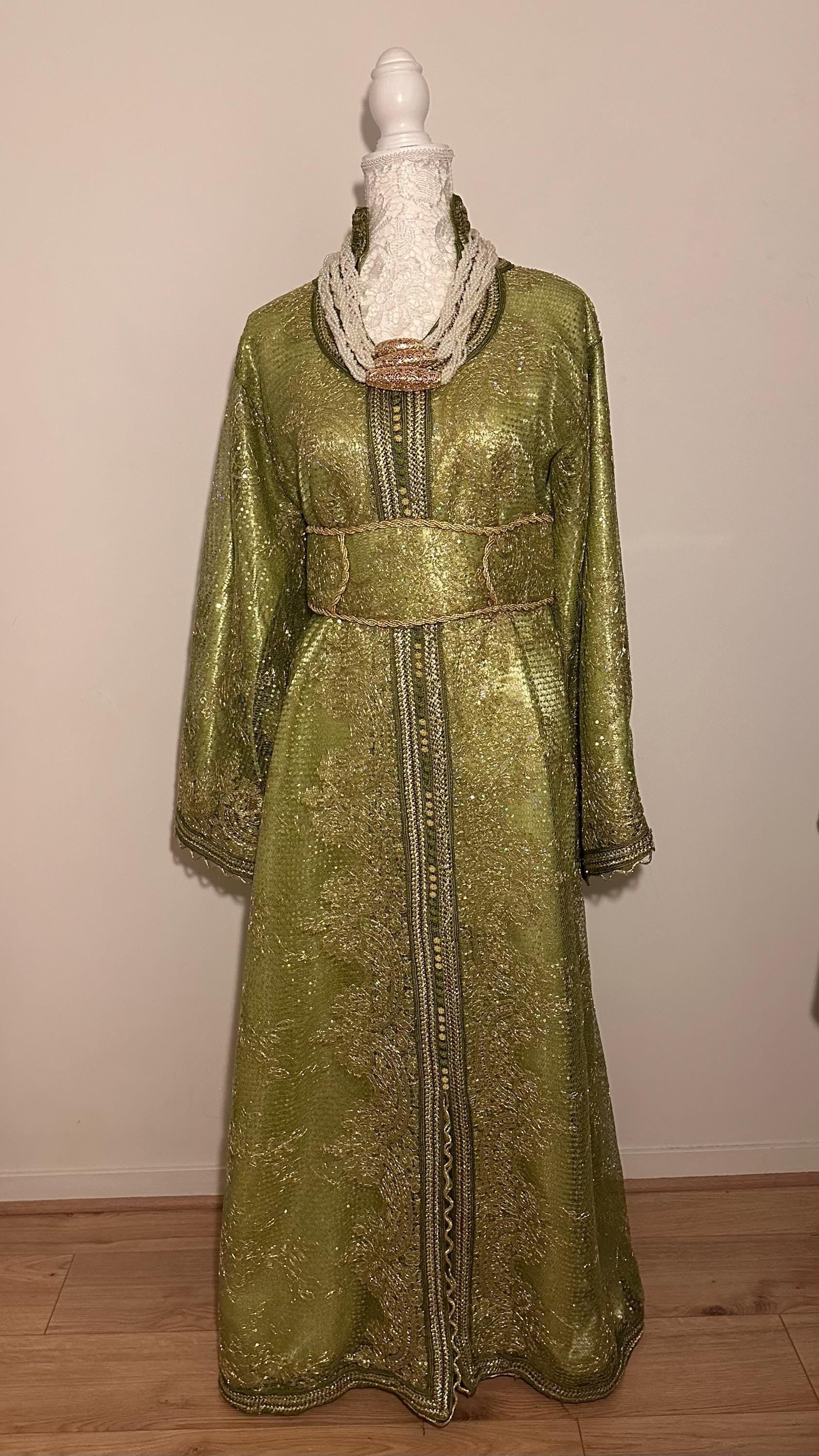 Takchita marocaine vintage vert – TAK-041 - photo 2