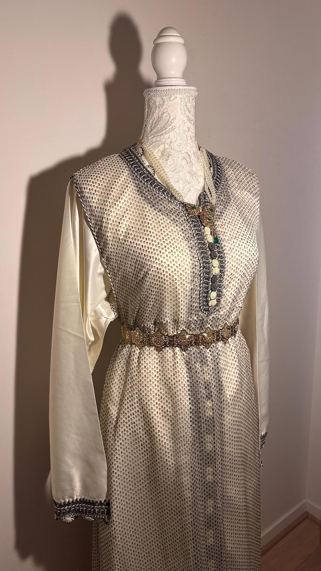 Takchita marocaine vintage blanc – TAK-029 - photo 1