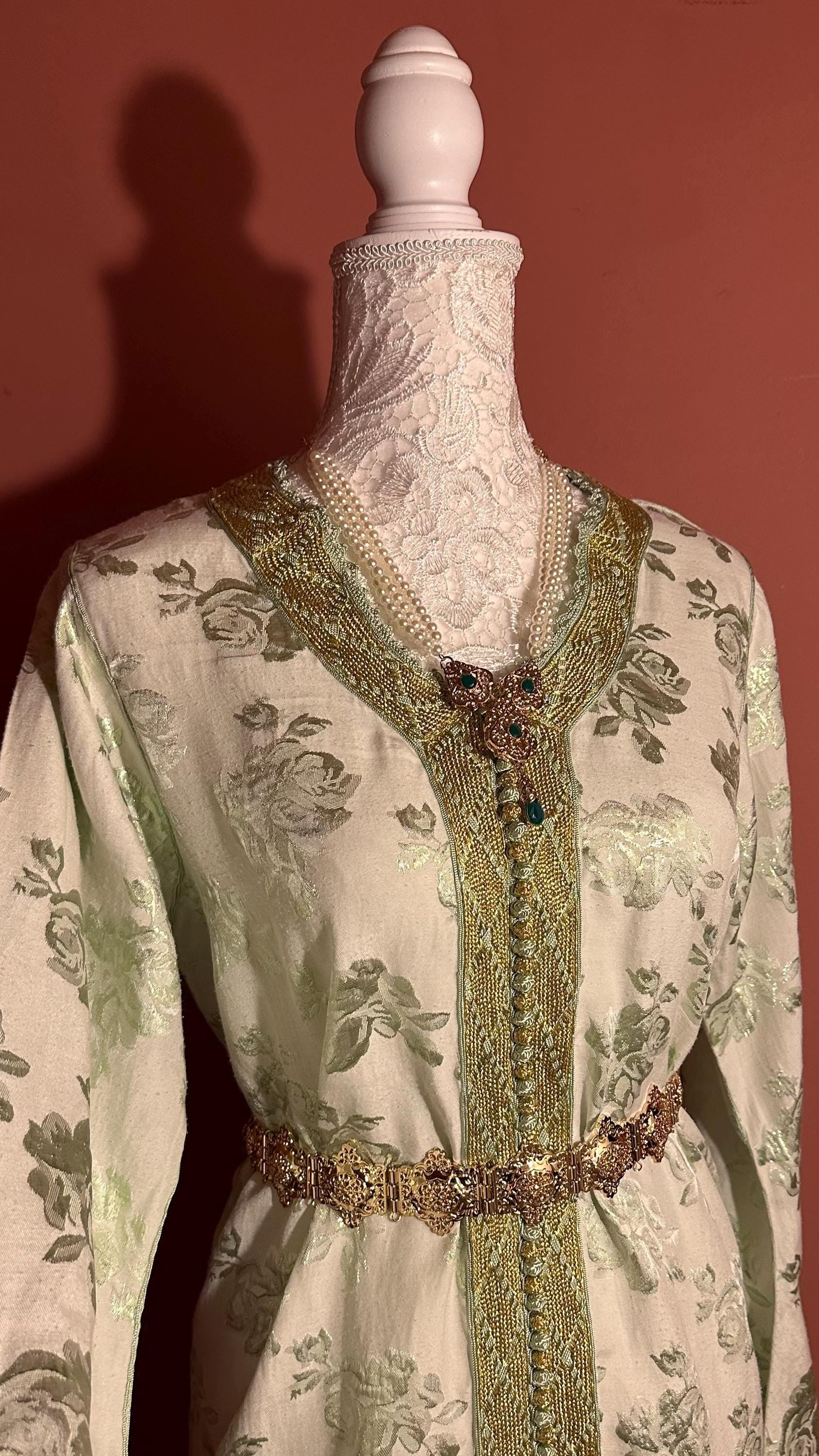 Caftan marocain vintage vert – CAF-009 - photo 3