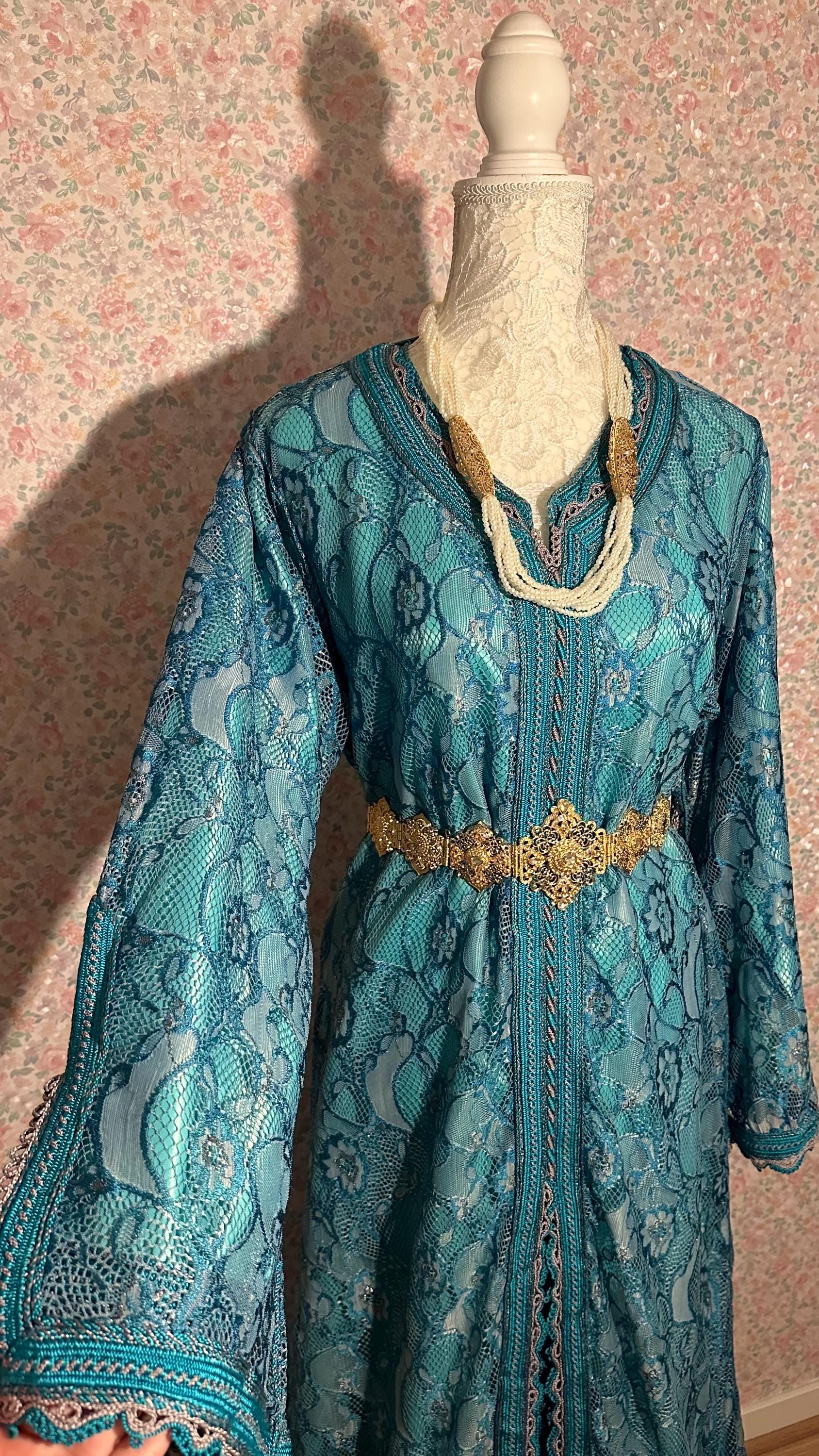 Takchita marocaine vintage bleu – TAK-033 - photo 1