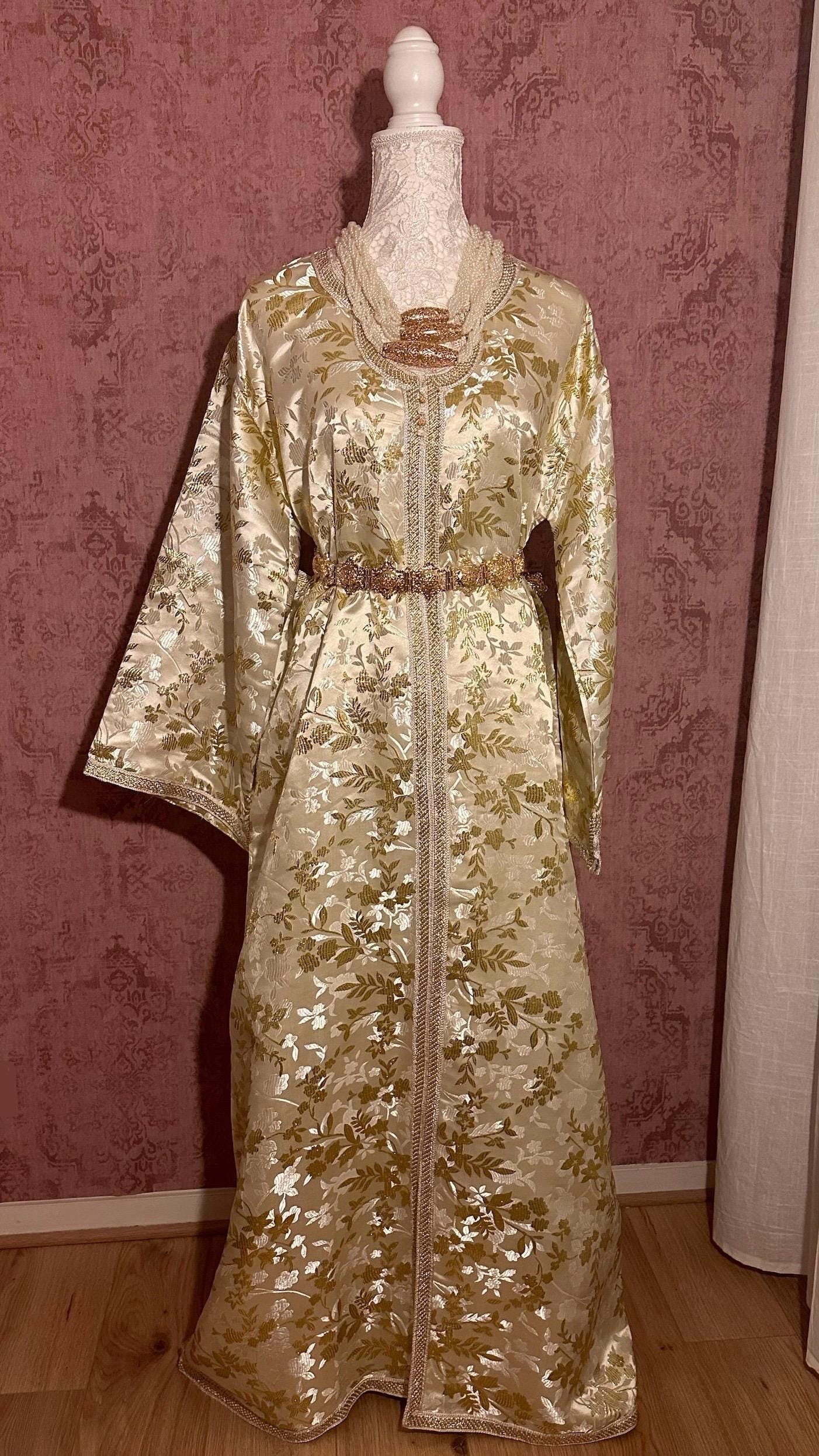 Caftan marocain vintage blanc – CAF-008 - photo 4
