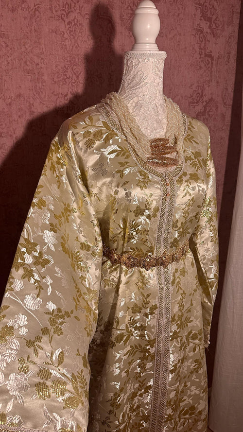 Caftan marocain vintage blanc – CAF-008 - photo 2