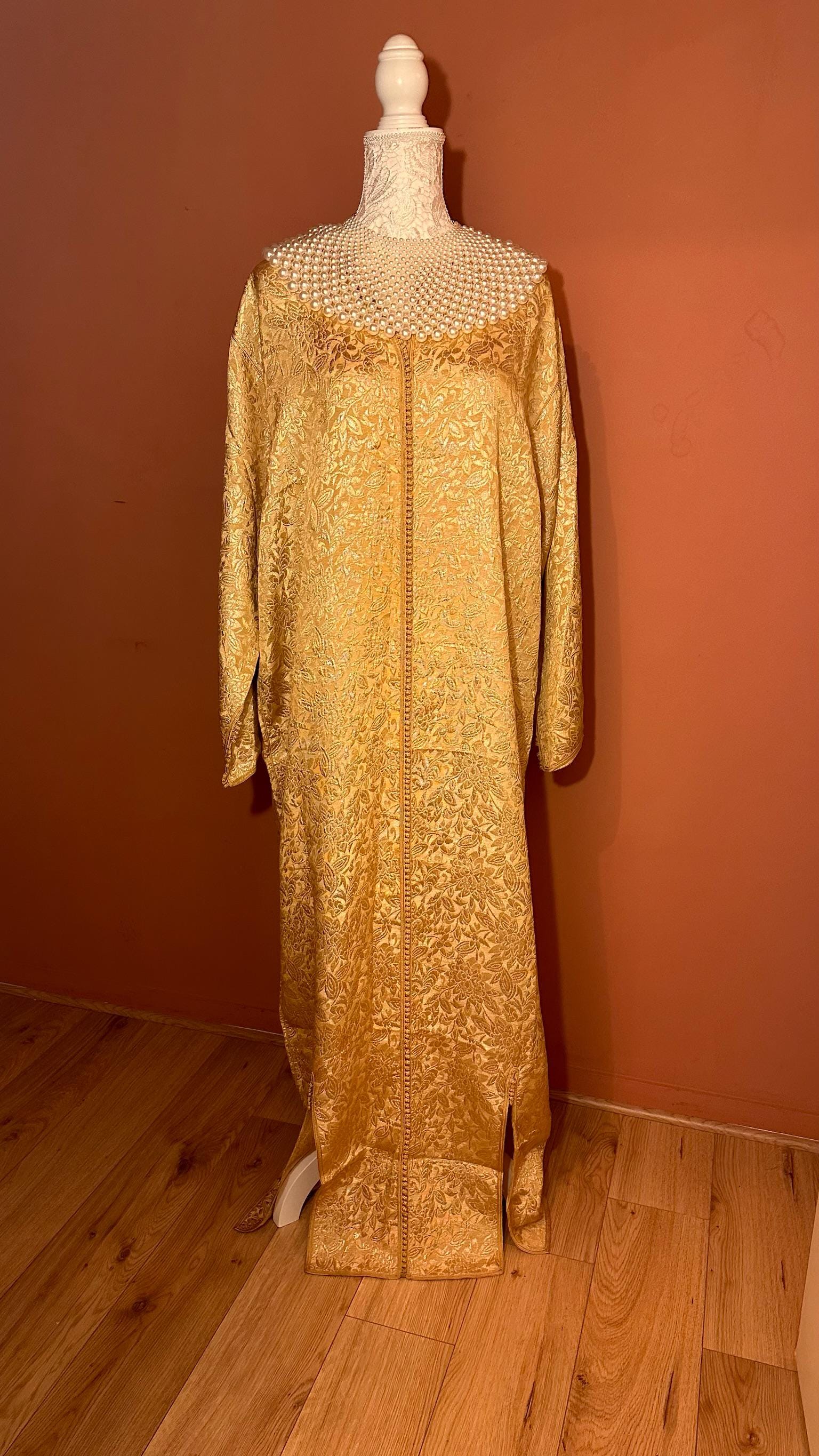 Caftan marocain vintage doré – CAF-006 - photo 5