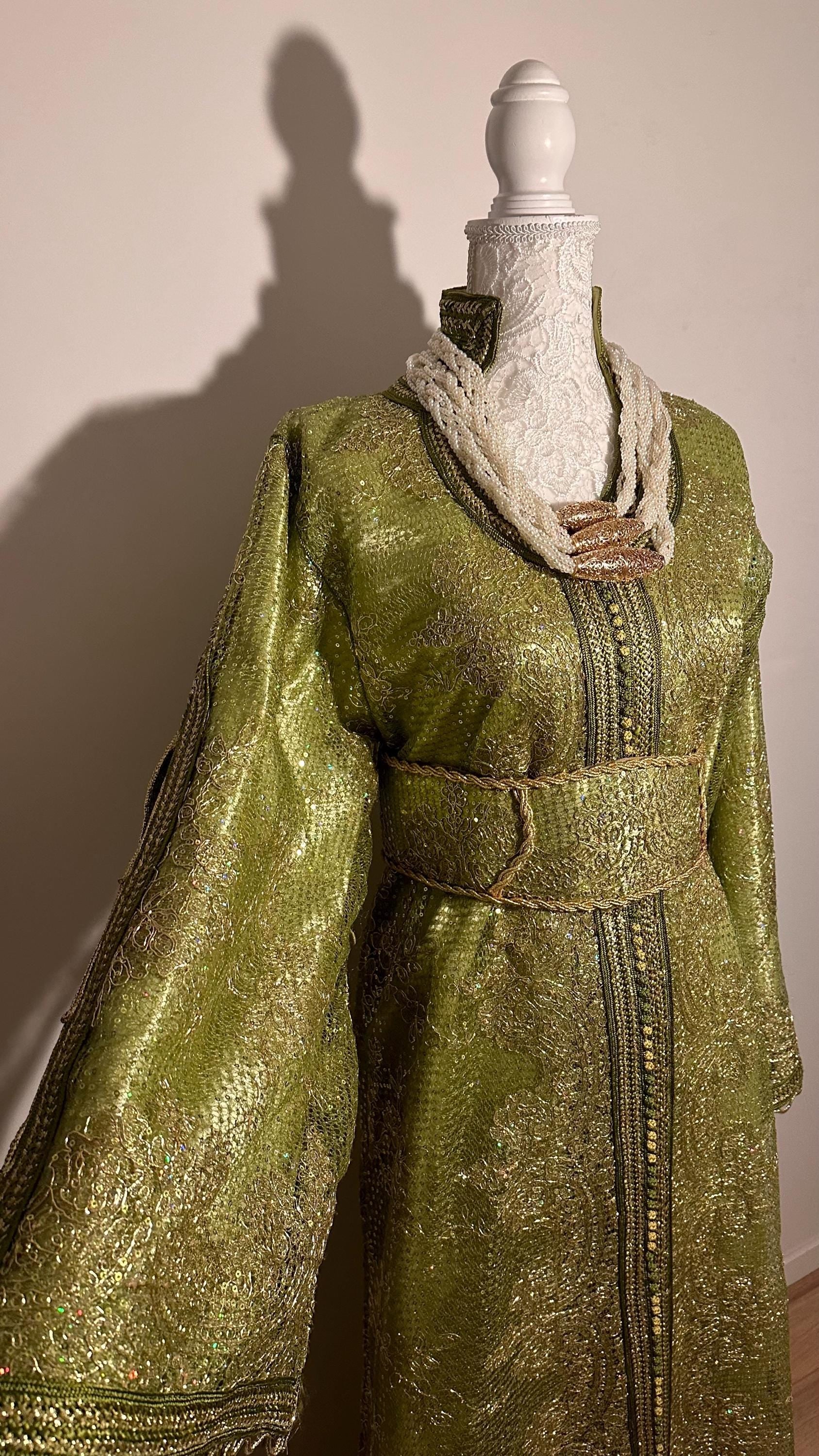 Takchita marocaine vintage vert – TAK-041 - photo 4