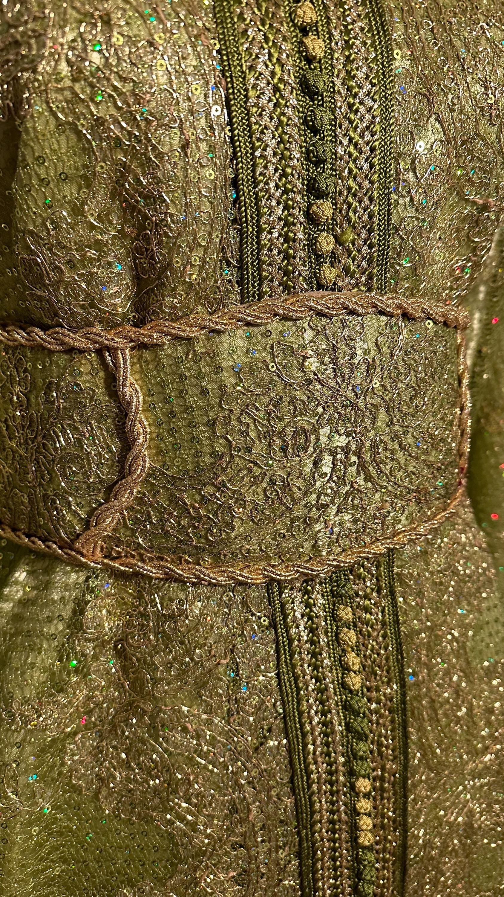 Takchita marocaine vintage vert – TAK-041 - photo 5