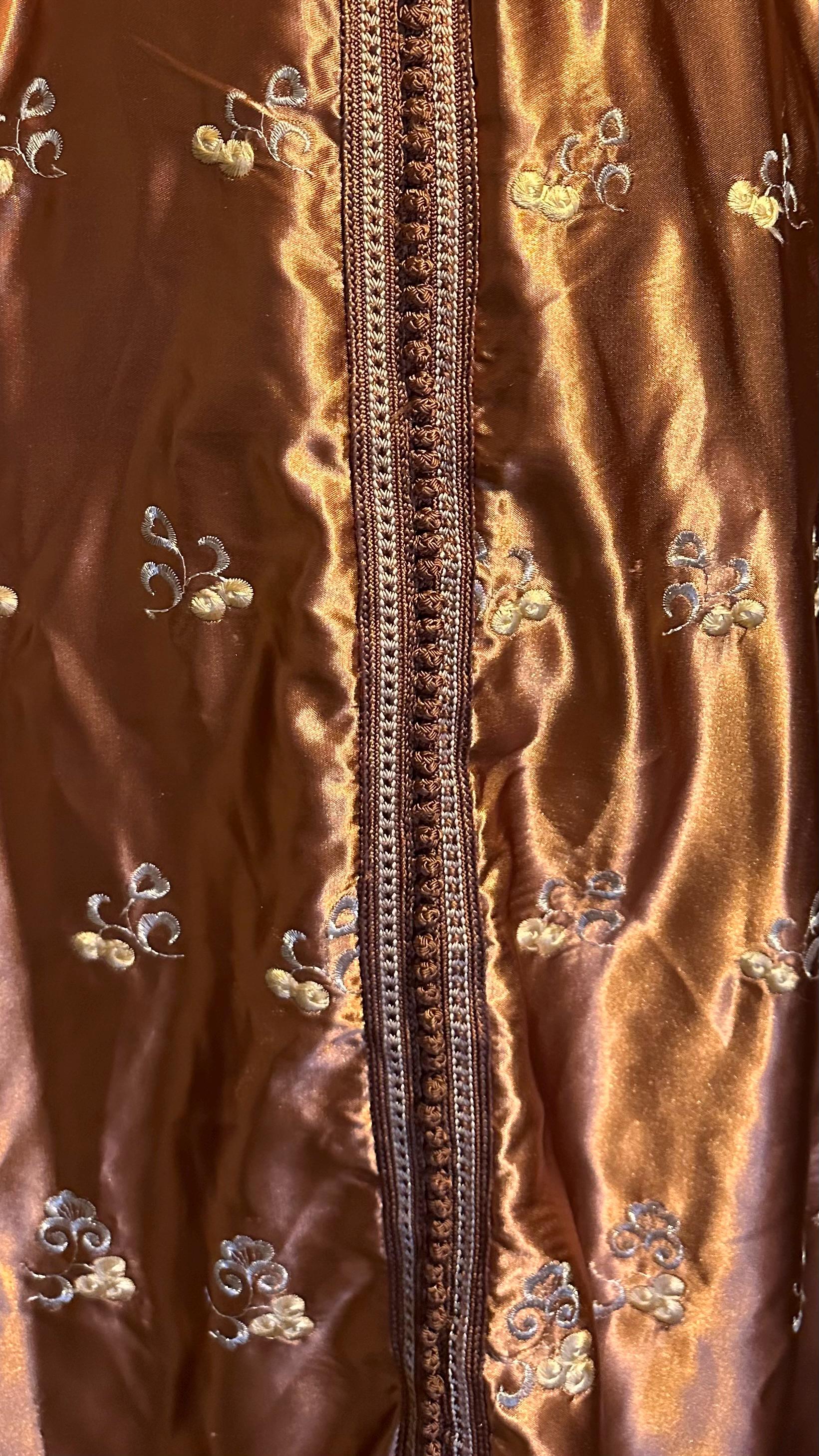Caftan marocain vintage marron cuivré – CAF-007 - photo 5