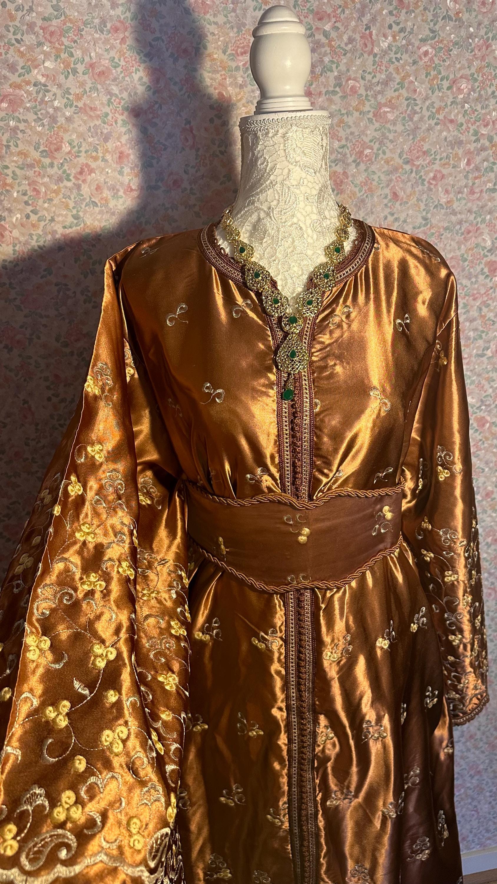 Caftan marocain vintage marron cuivré – CAF-007 - photo 2