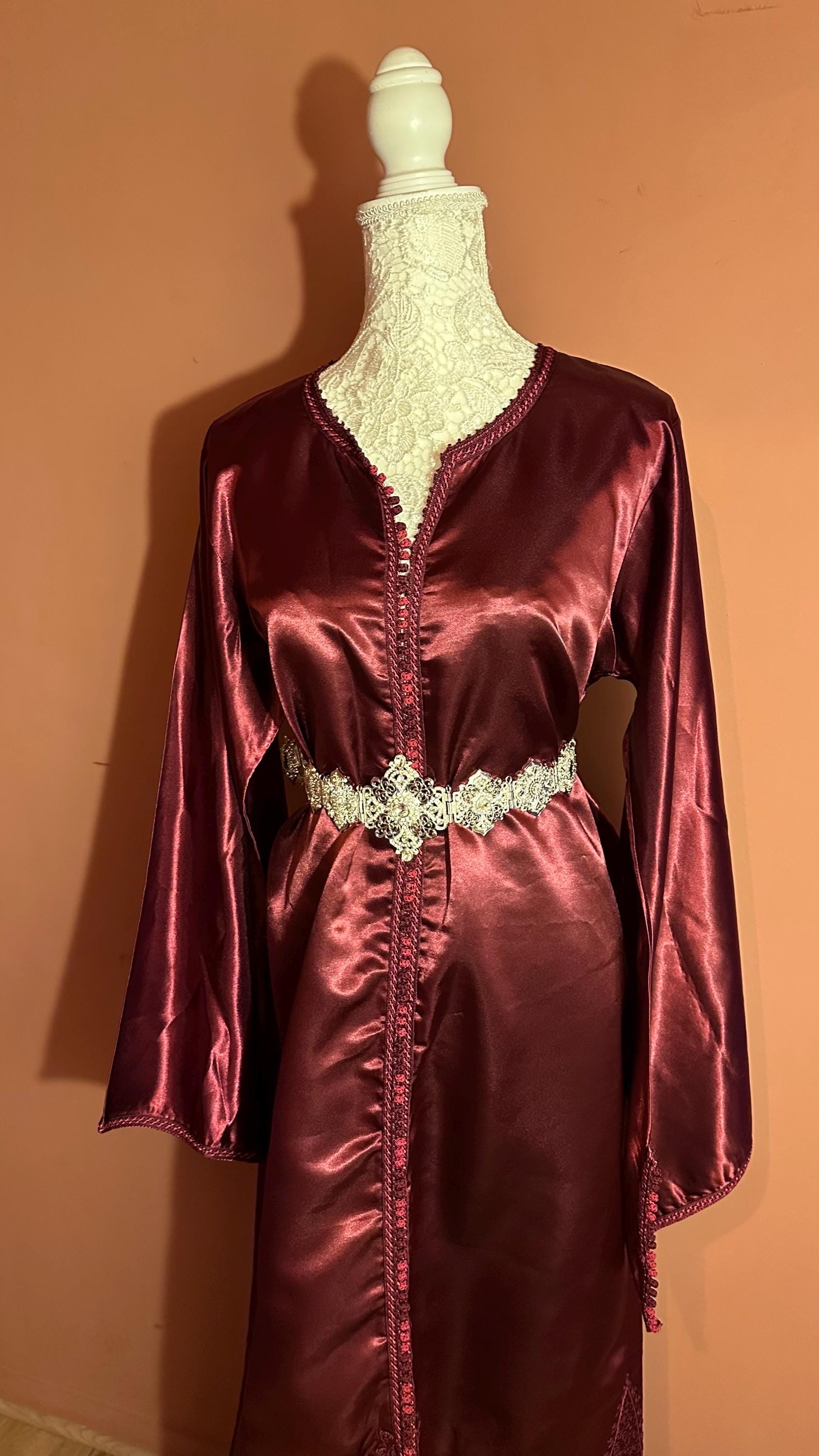 Caftan marocain vintage bordeaux – CAF-003 - photo 5