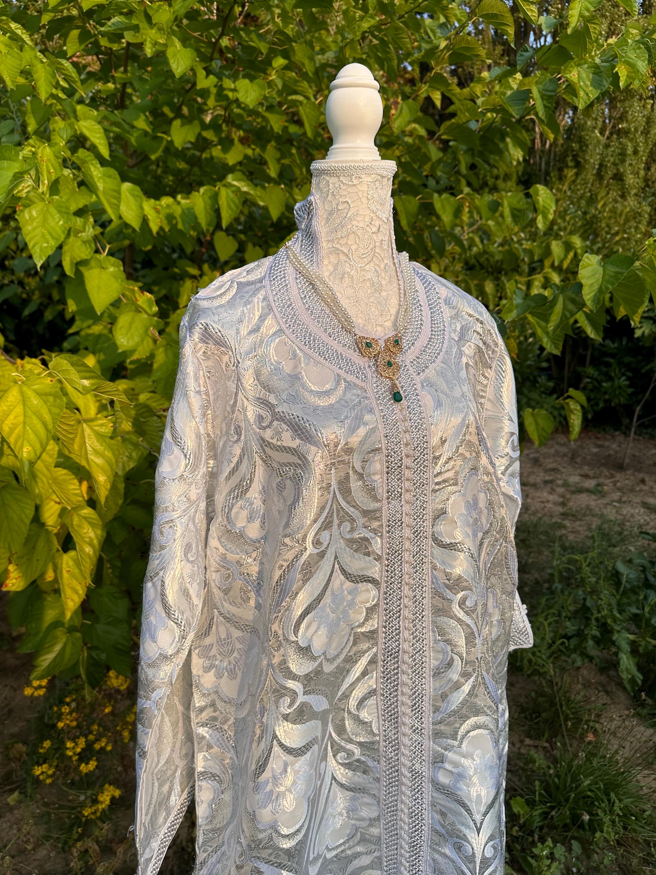 Caftan marocain vintage argenté – CAF-011 - photo 2