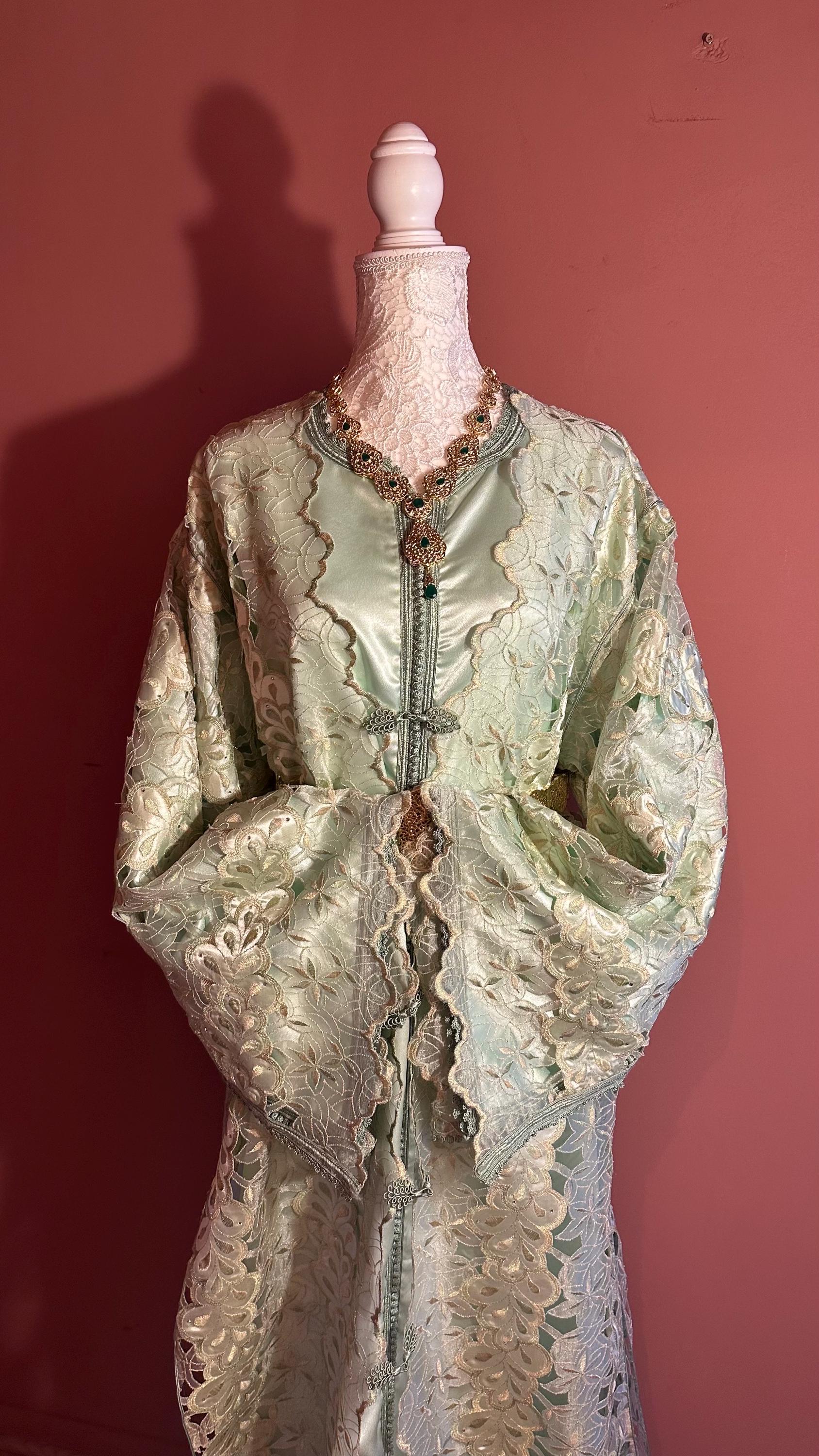 Takchita marocaine vintage vert d’eau – TAK-014 - photo 1