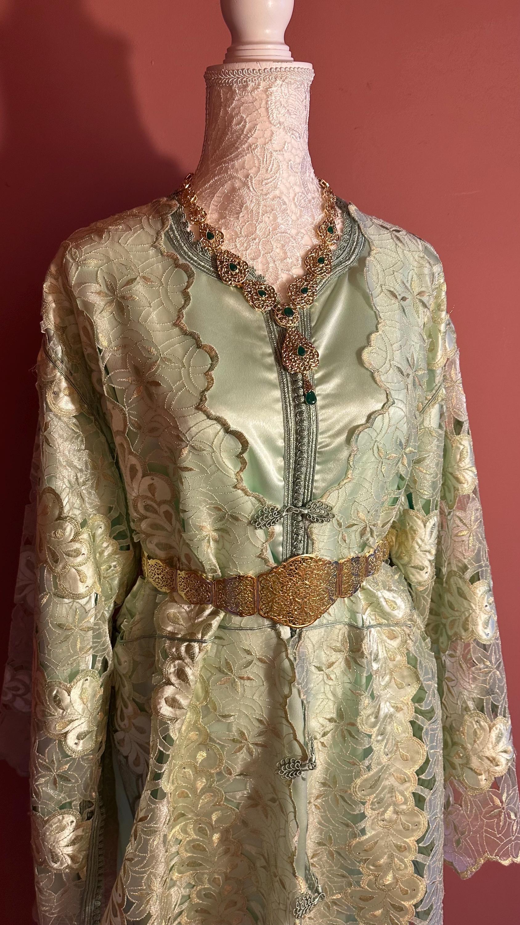 Takchita marocaine vintage vert d’eau – TAK-014 - photo 4