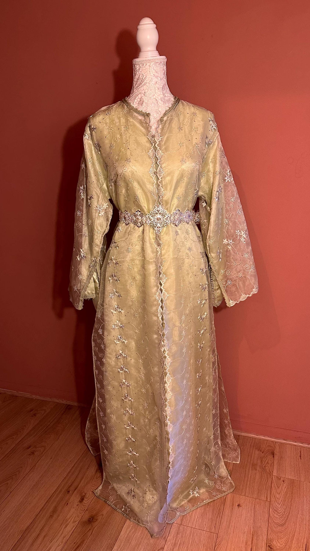 Takchita marocaine vintage vert – TAK-019 - photo 4