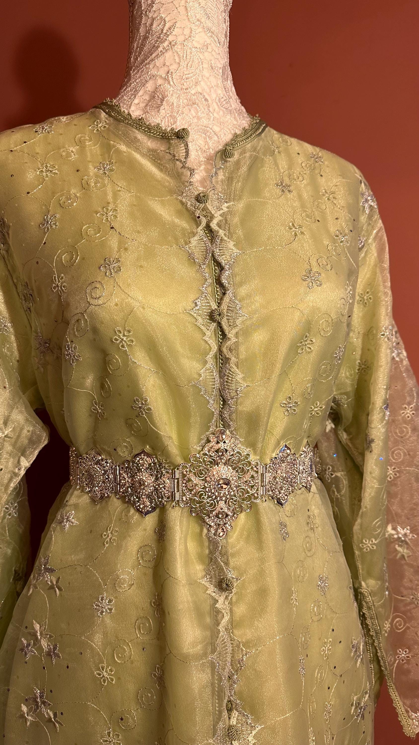 Takchita marocaine vintage vert – TAK-019 - photo 2