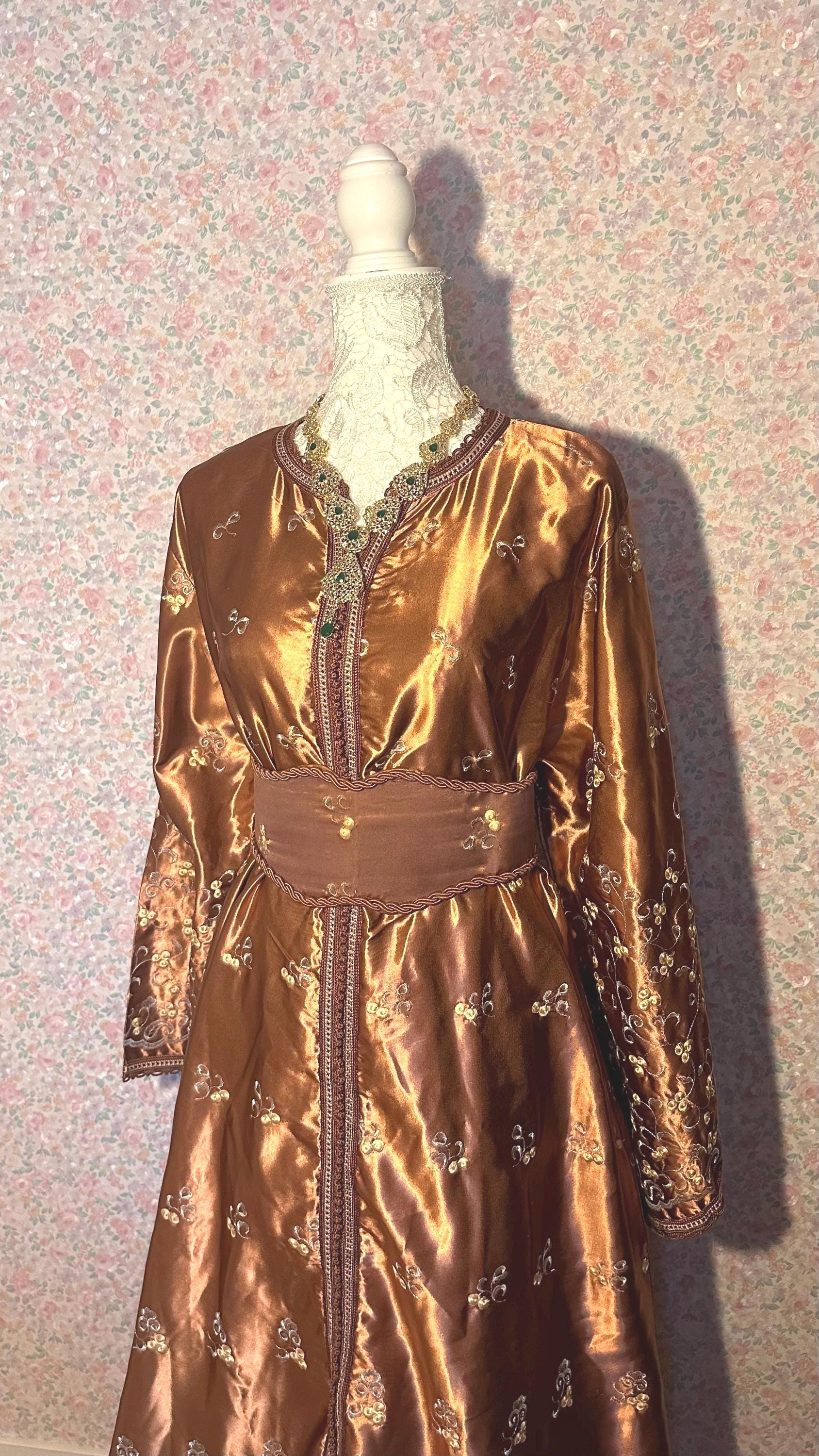 Caftan marocain vintage marron cuivré – CAF-007 - photo 1