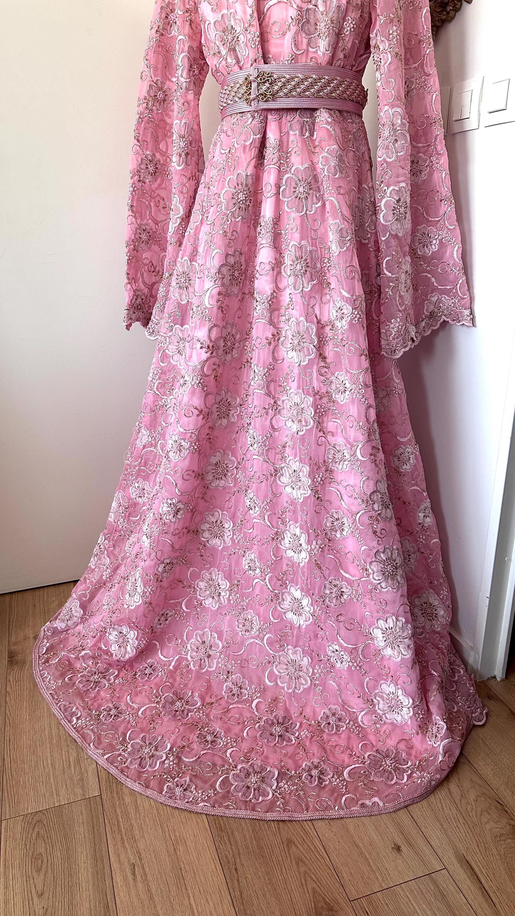 Takchita marocaine vintage rose poudré – TAK-010 - photo 5