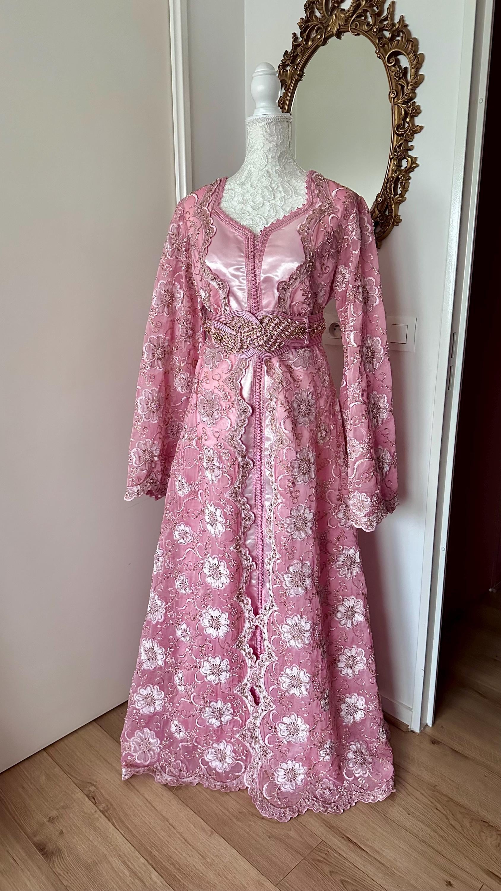Takchita marocaine vintage rose poudré – TAK-010 - photo 4