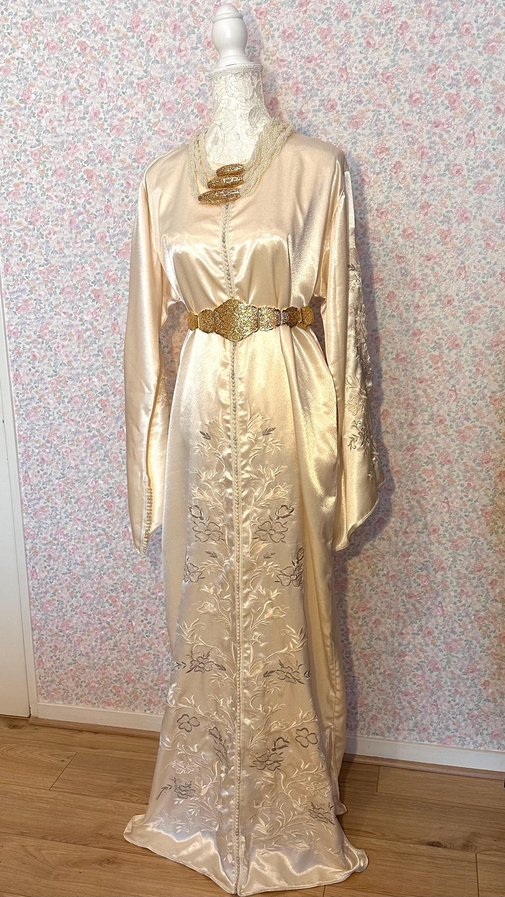 Caftan marocain vintage ivoire – CAF-002 - photo 5