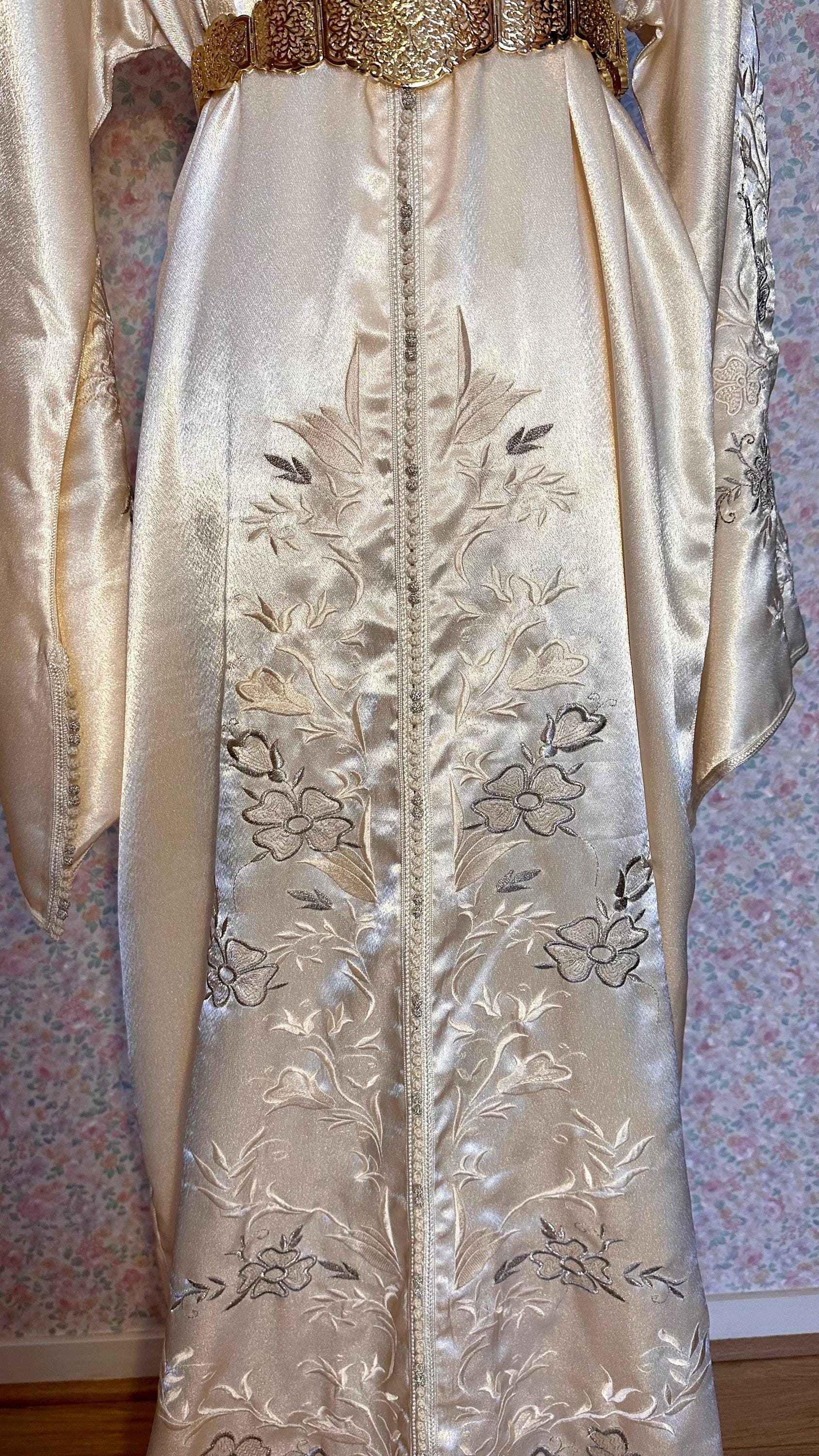 Caftan marocain vintage ivoire – CAF-002 - photo 4
