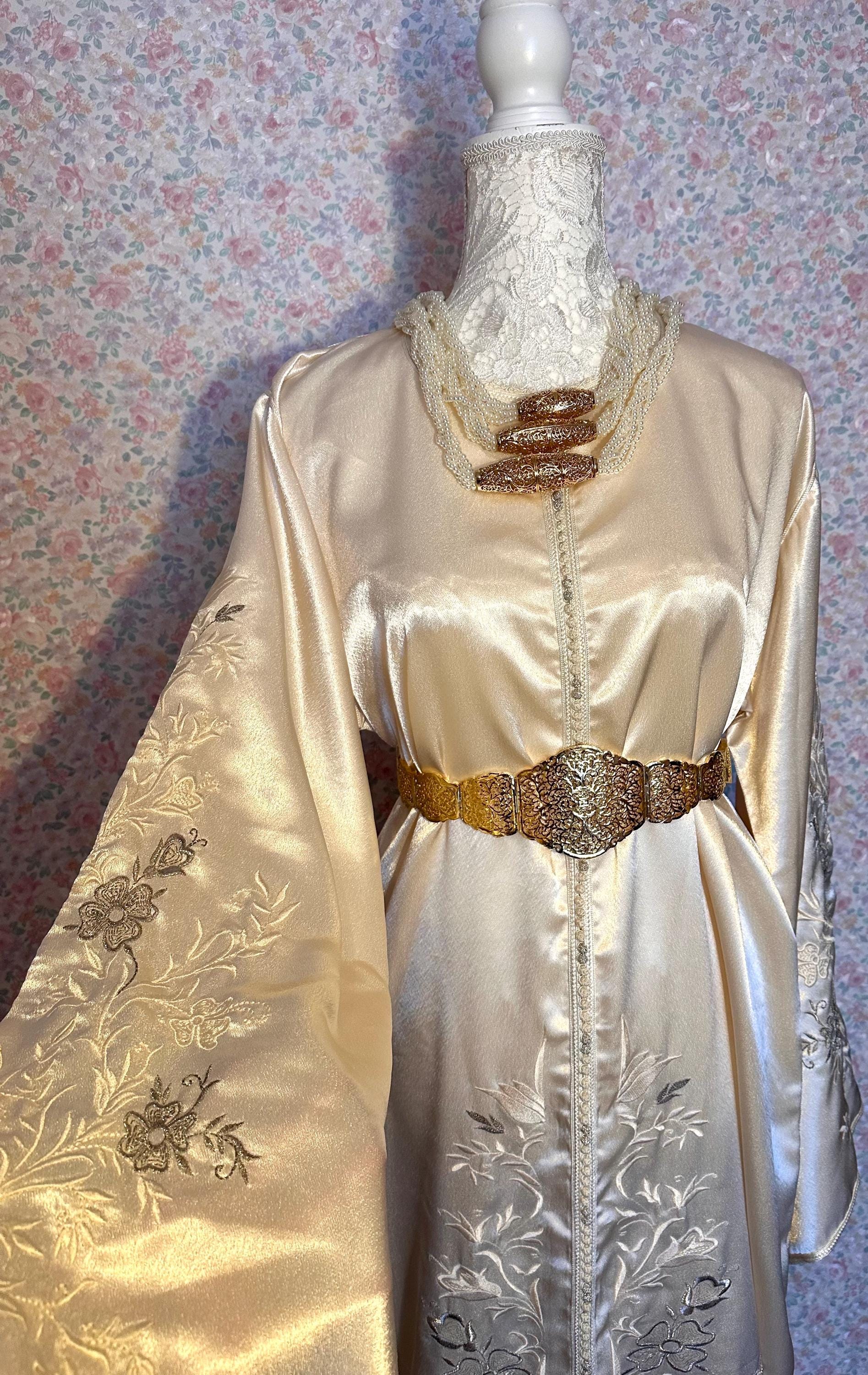 Caftan marocain vintage ivoire – CAF-002 - photo 1