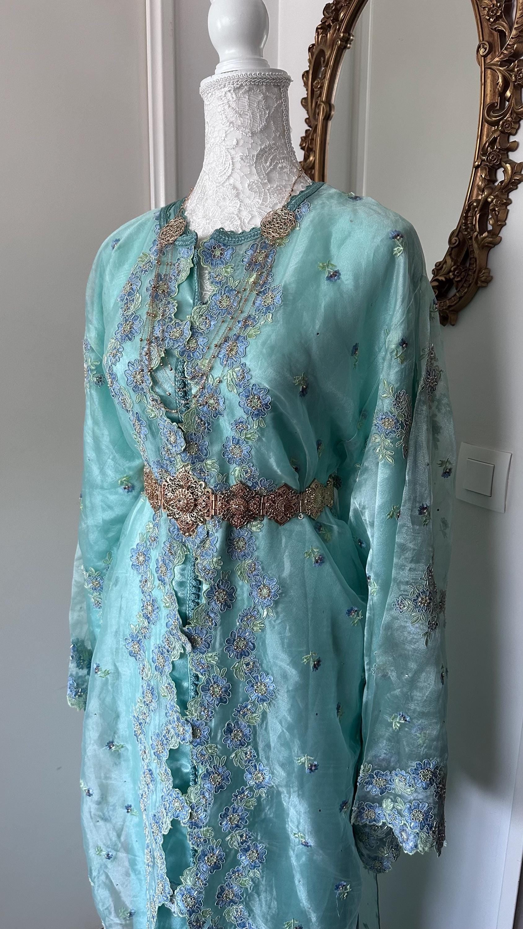 Takchita marocaine vintage vert d’eau – TAK-012 - photo 2